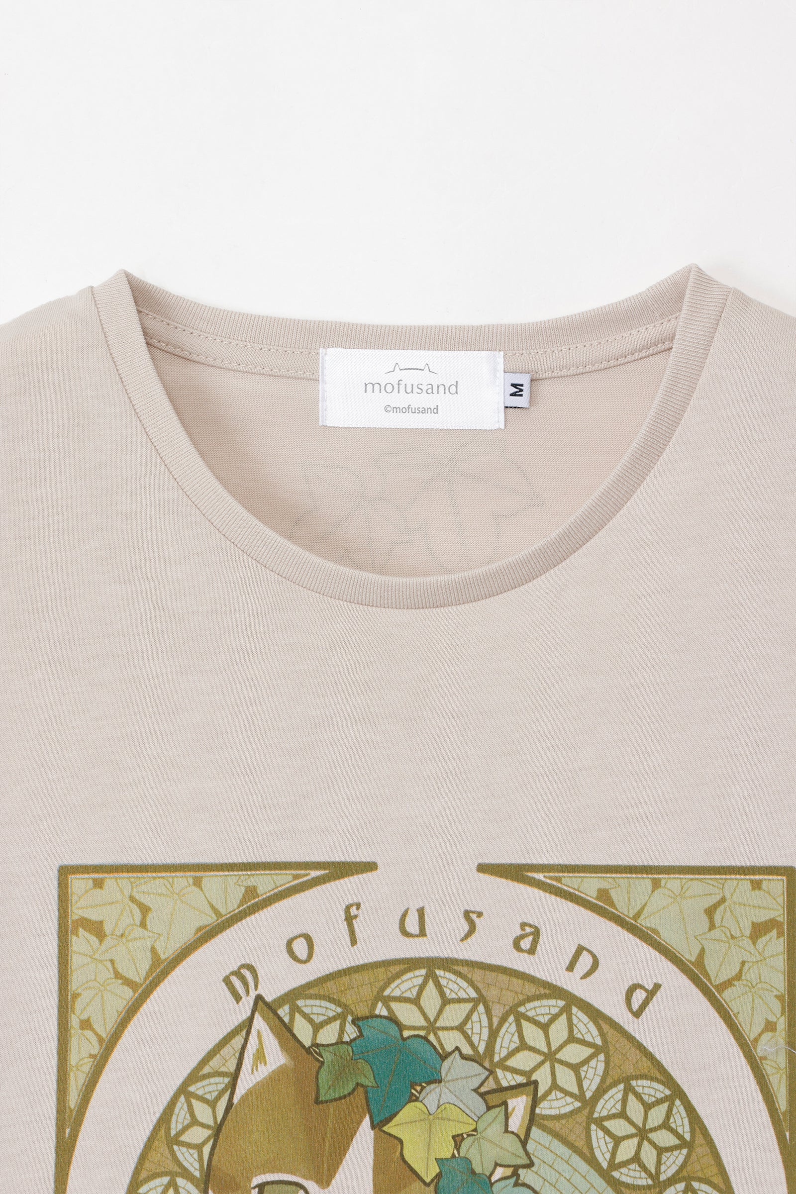 【2BUY10%OFF対象商品】mofusand Tシャツ アールヌーヴォー風 アイビー ナチュラル