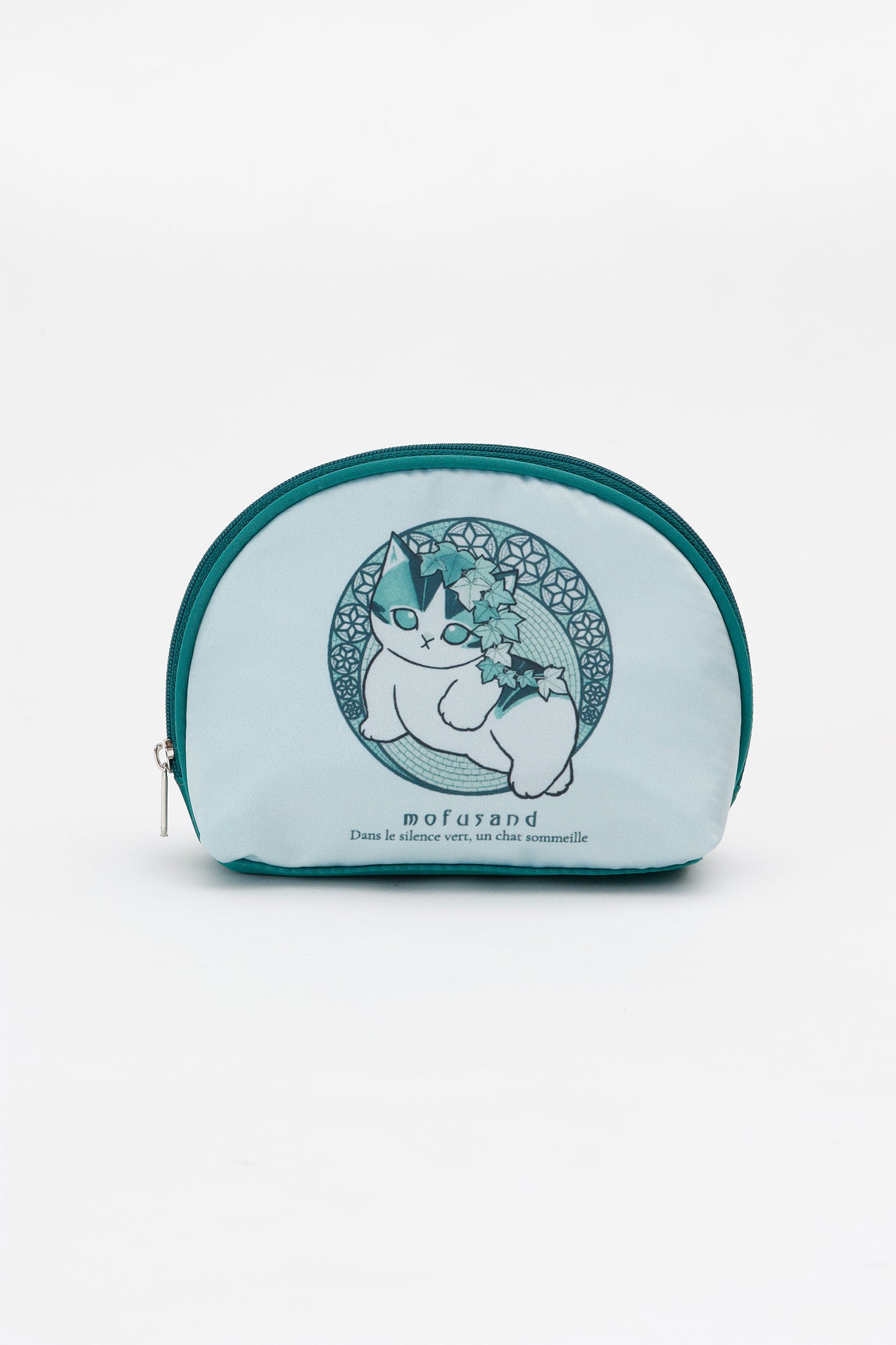 【2BUY10%OFF対象商品】mofusand ポーチ アールヌーヴォー風 アイビー セージグリーン