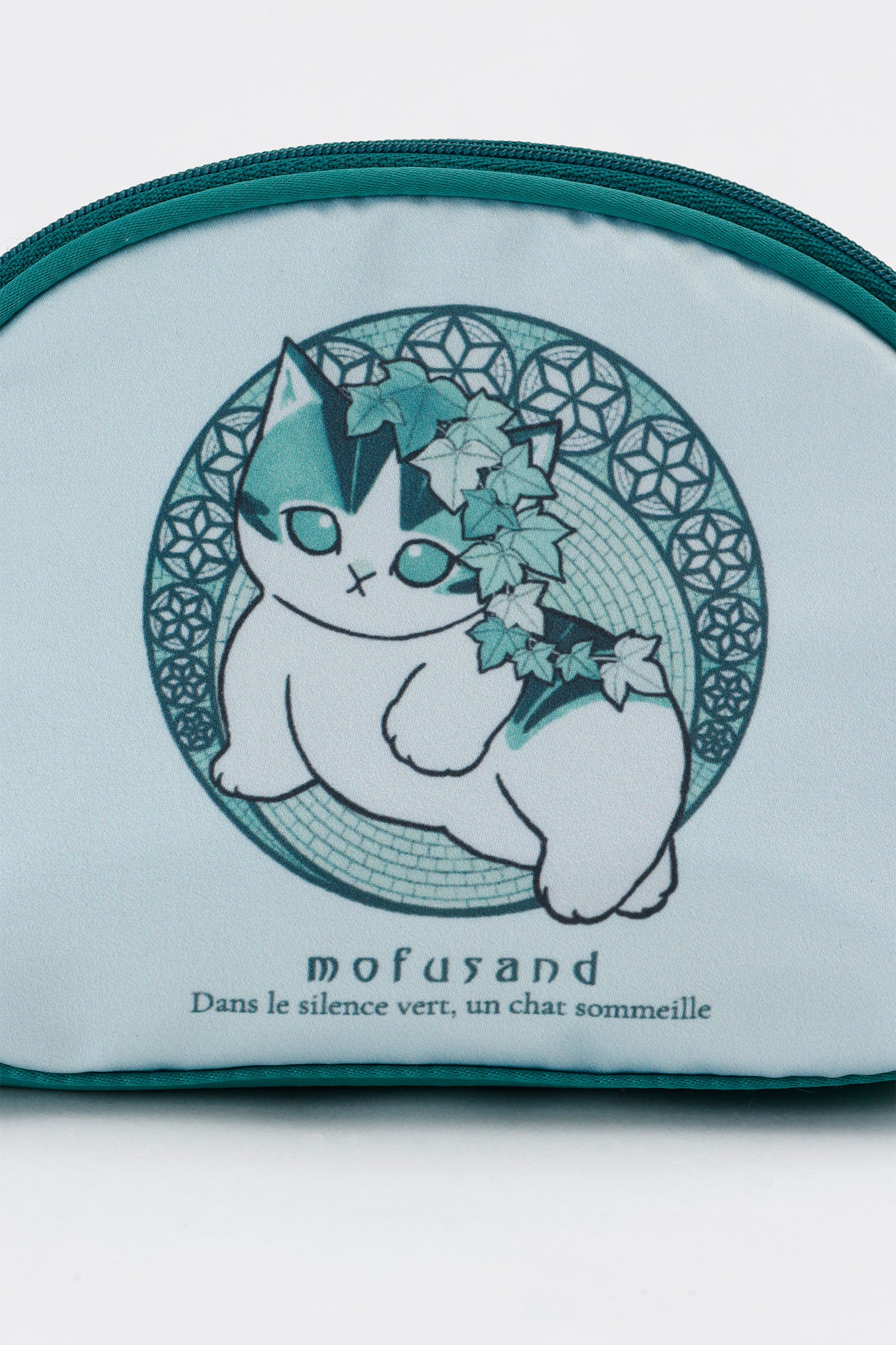 【2BUY10%OFF対象商品】mofusand ポーチ アールヌーヴォー風 アイビー セージグリーン