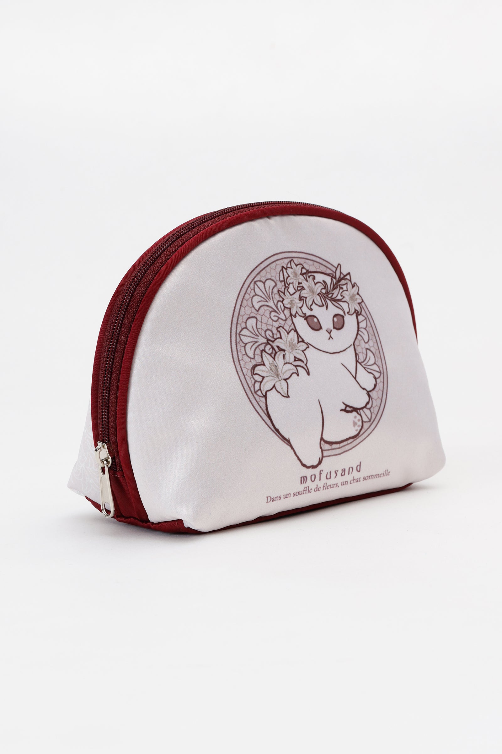 【2BUY10%OFF対象商品】mofusand ポーチ アールヌーヴォー風 リリー ダスティピンク