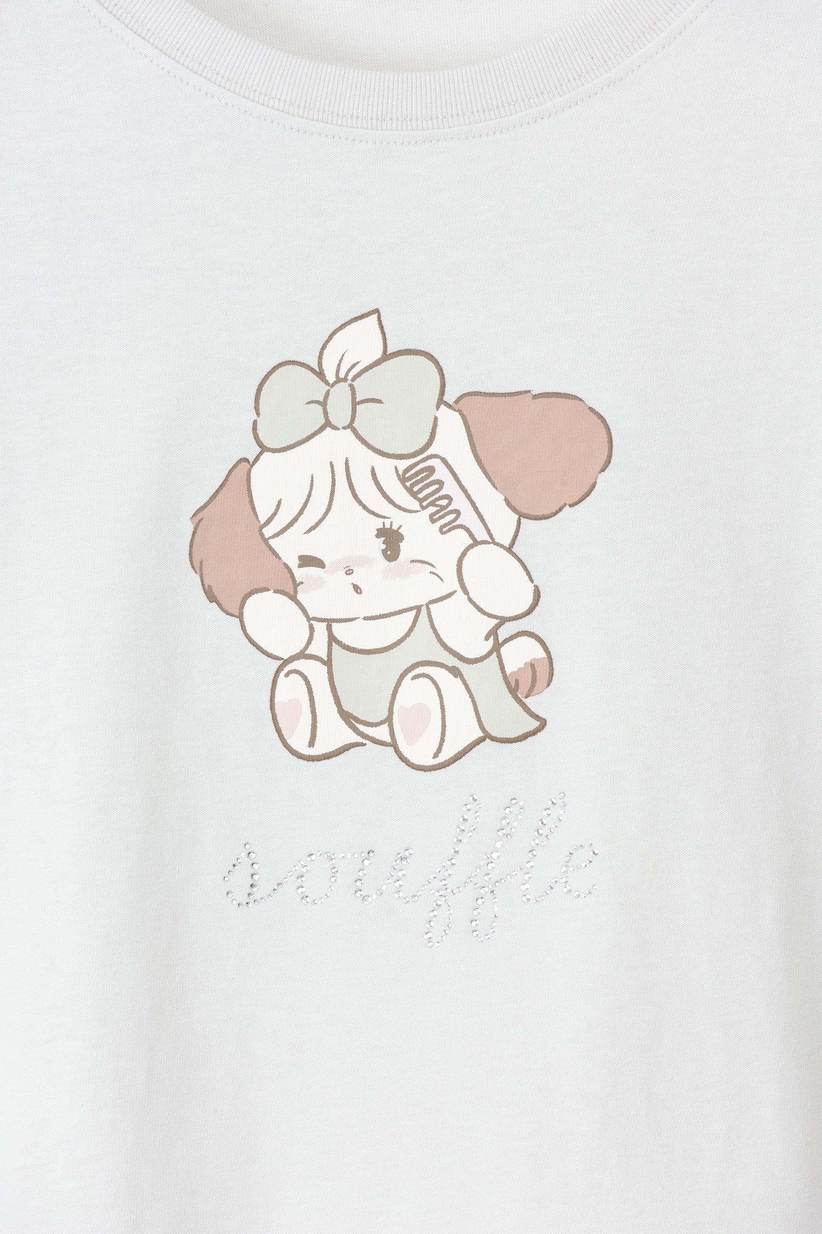 【2BUY10%OFF対象商品】Lil ala mode Tシャツ スフレ ナチュラル