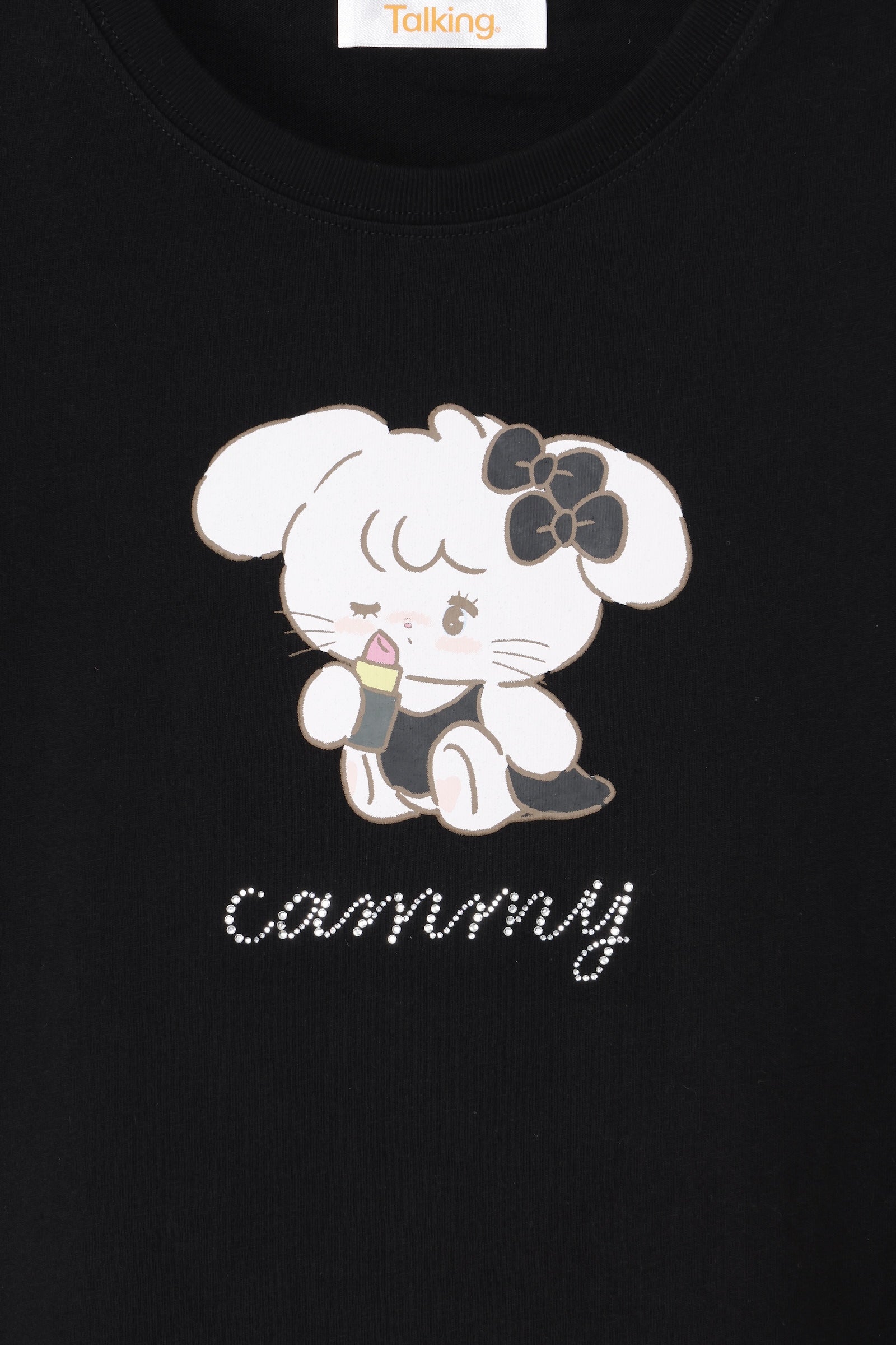 【2BUY10%OFF対象商品】Lil ala mode Tシャツ キャミー ブラック