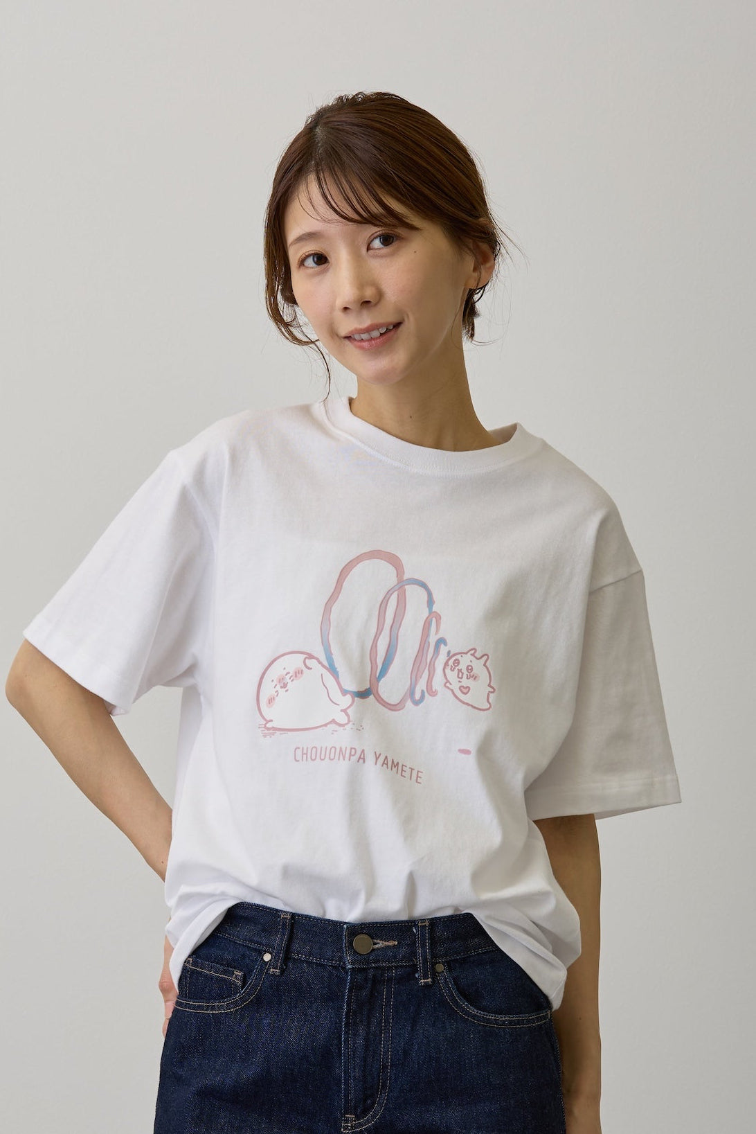 ナガノキャラクターズ Tシャツ 超音波やめて ホワイト