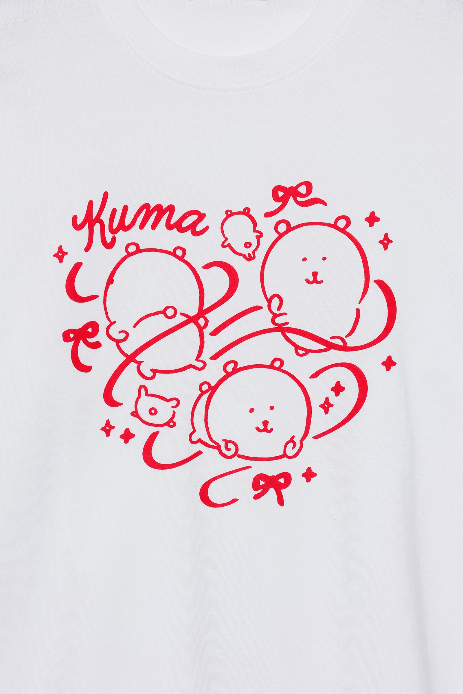 ナガノキャラクターズ 長袖Tシャツ リボン ホワイト