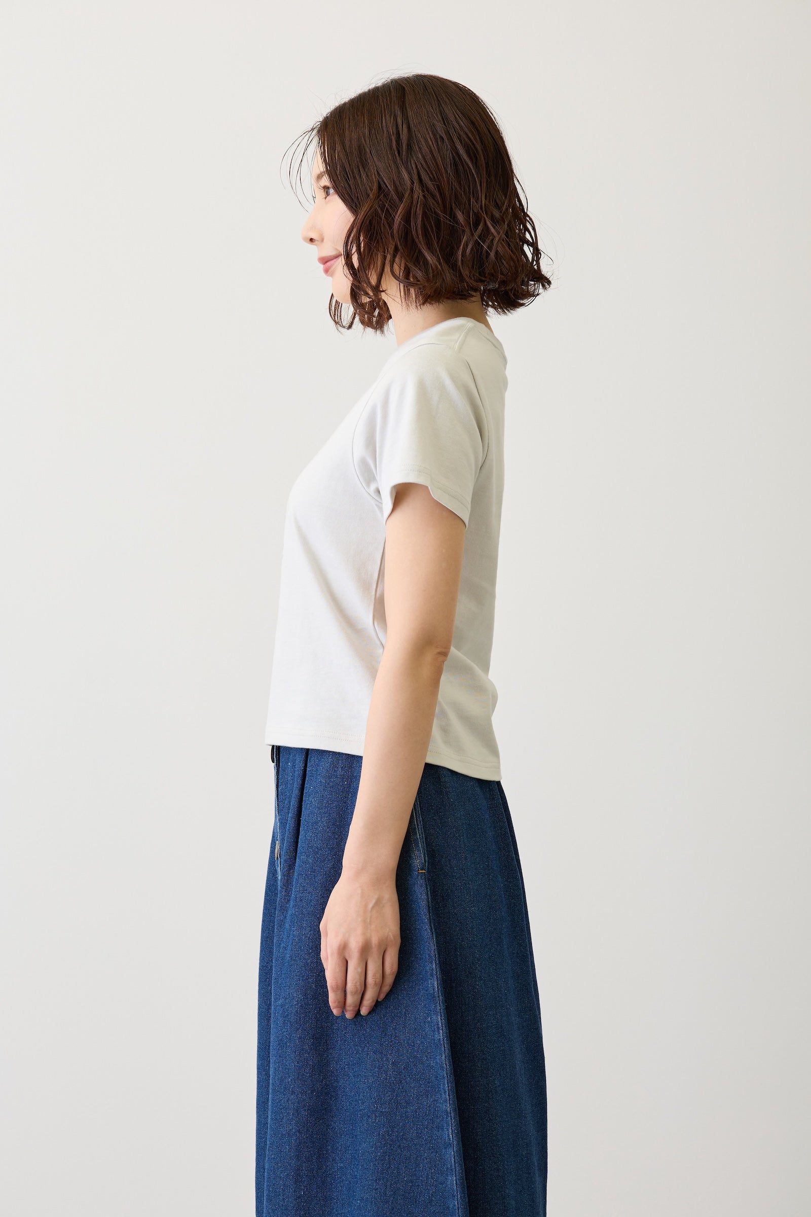 【2BUY10%OFF対象商品】Lil ala mode Tシャツ スフレ ナチュラル