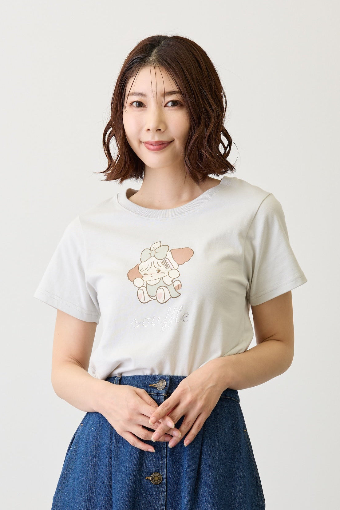 Lil ala mode Tシャツ スフレ ナチュラル