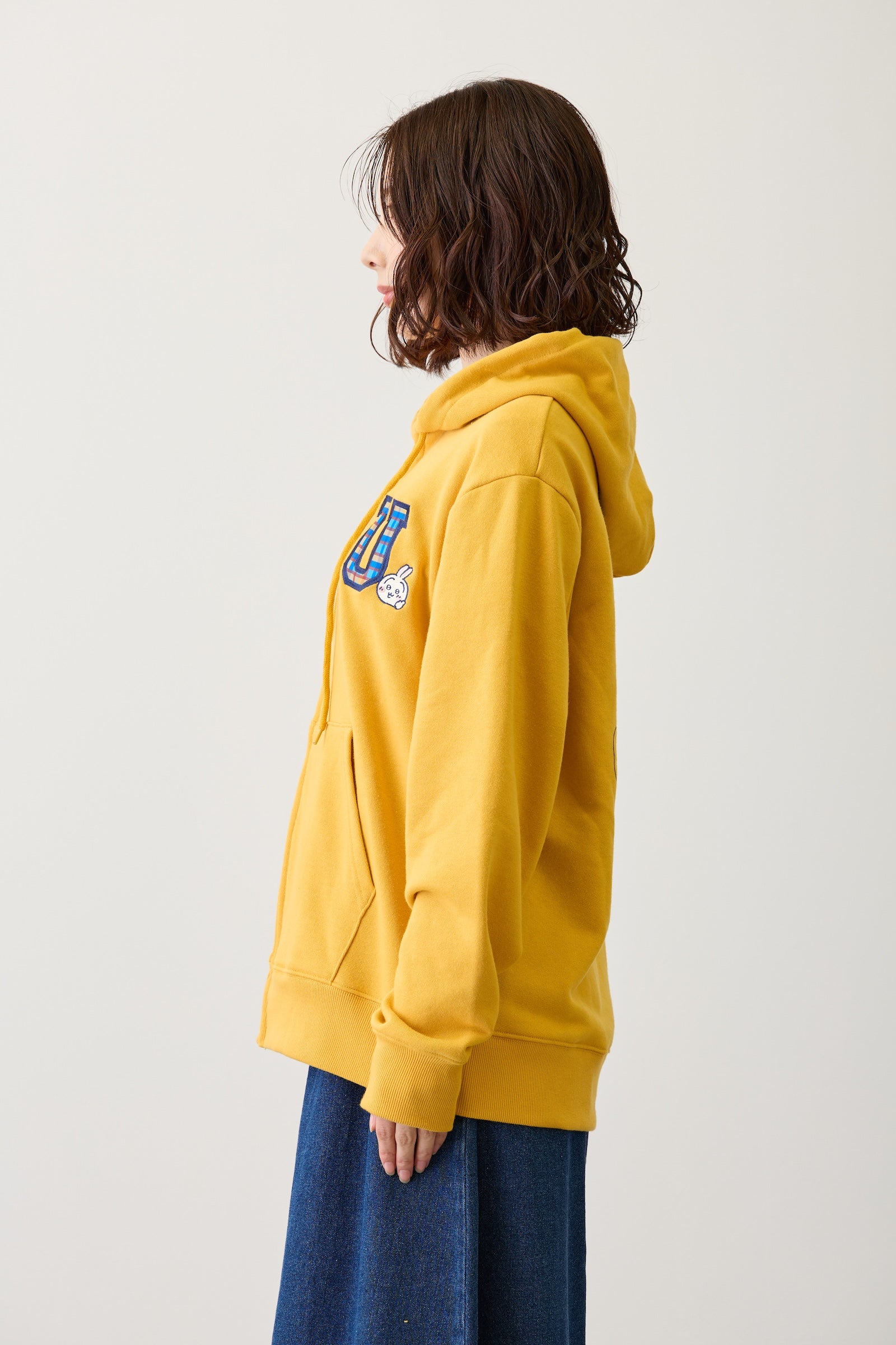 【2BUY10%OFF対象商品】ちいかわ ZIPパーカー GO MY WAY イエロー