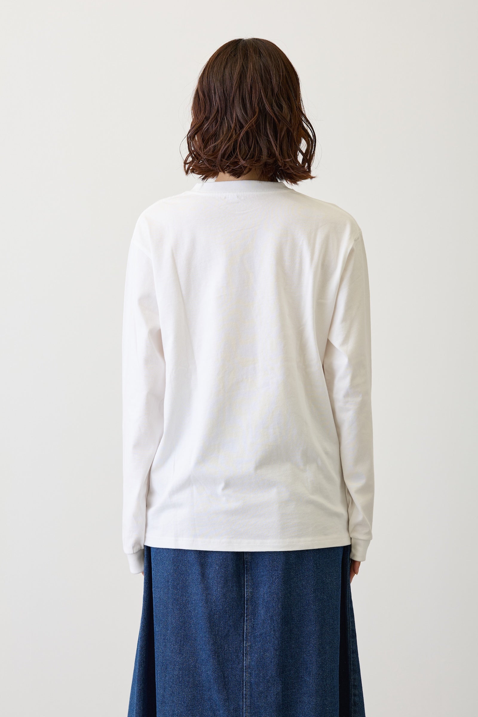 ちいかわ 長袖Tシャツ I LOVE HACHIWARE ホワイト