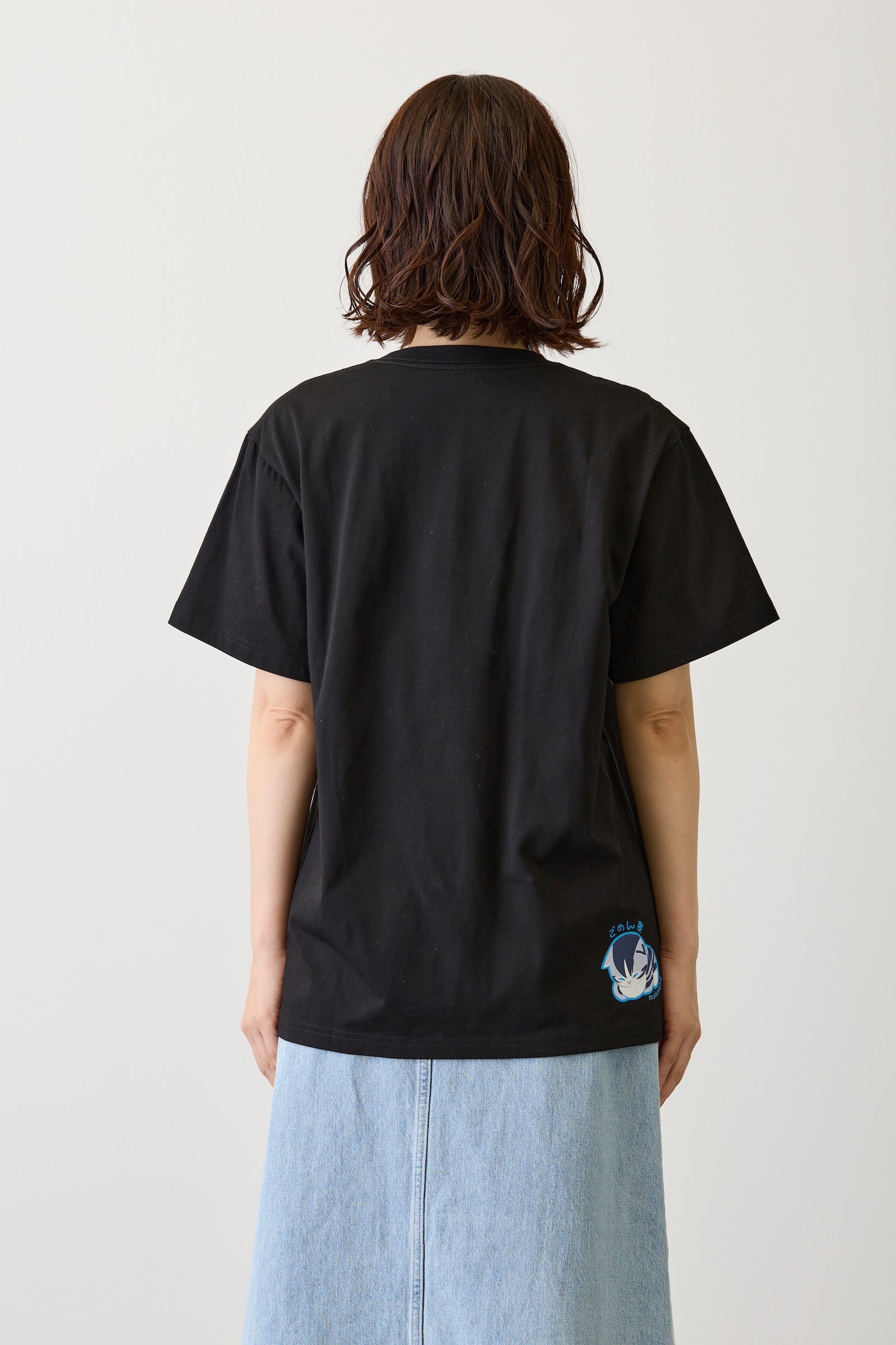mofusand Tシャツ なにもわるくにゃい トイレットペーパーだいすきにゃん ブラック