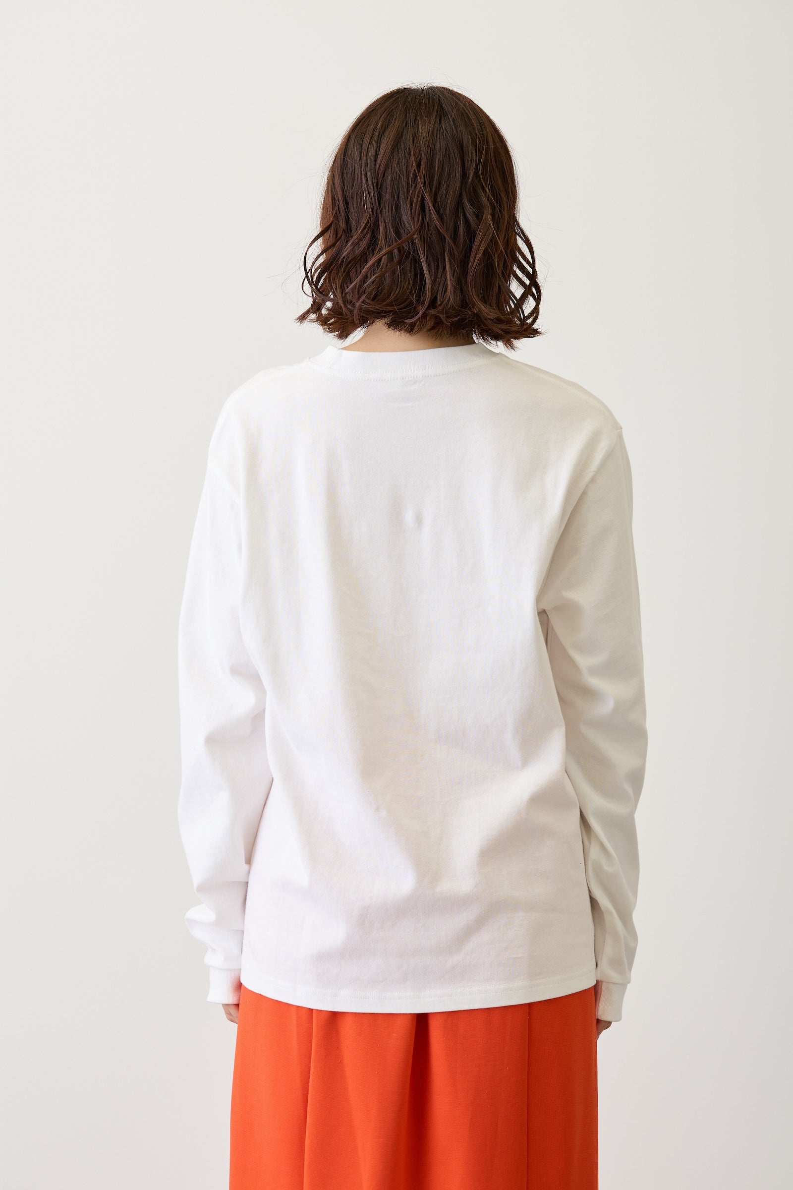 ナガノキャラクターズ 長袖Tシャツ リボン ホワイト