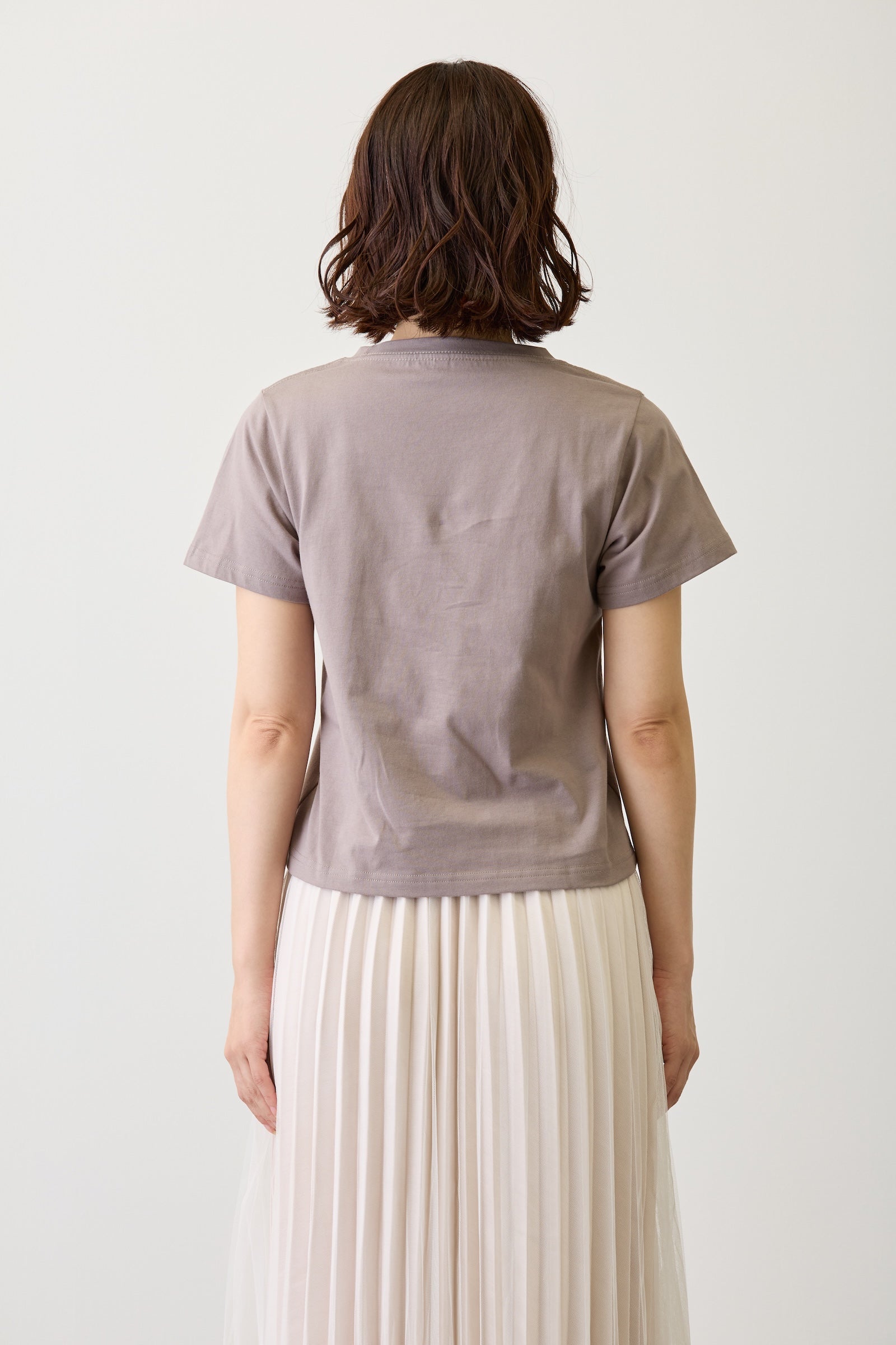 【2BUY10%OFF対象商品】Lil ala mode Tシャツ ラテ グレー