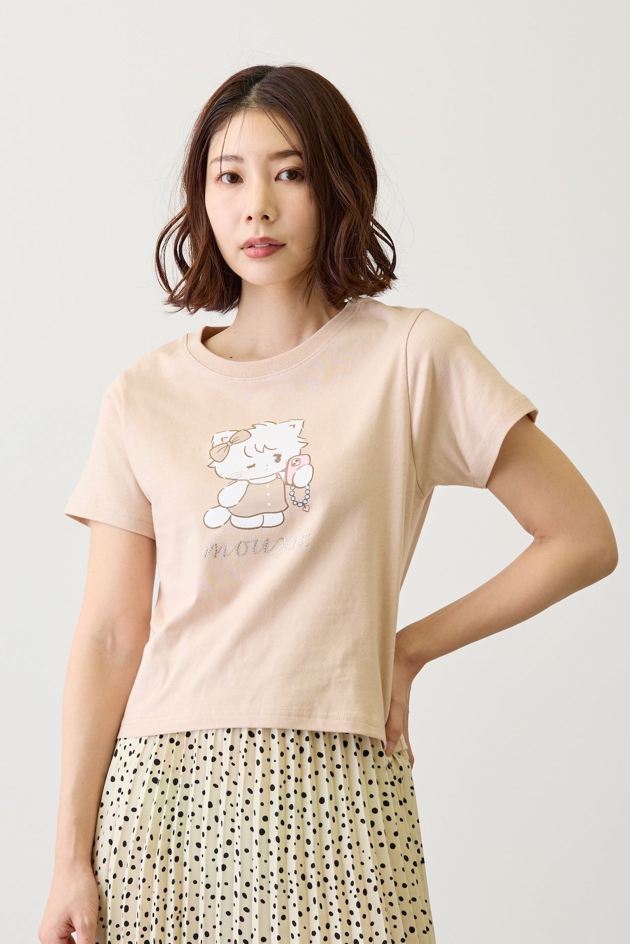 Lil ala mode Tシャツ ムース ピンク