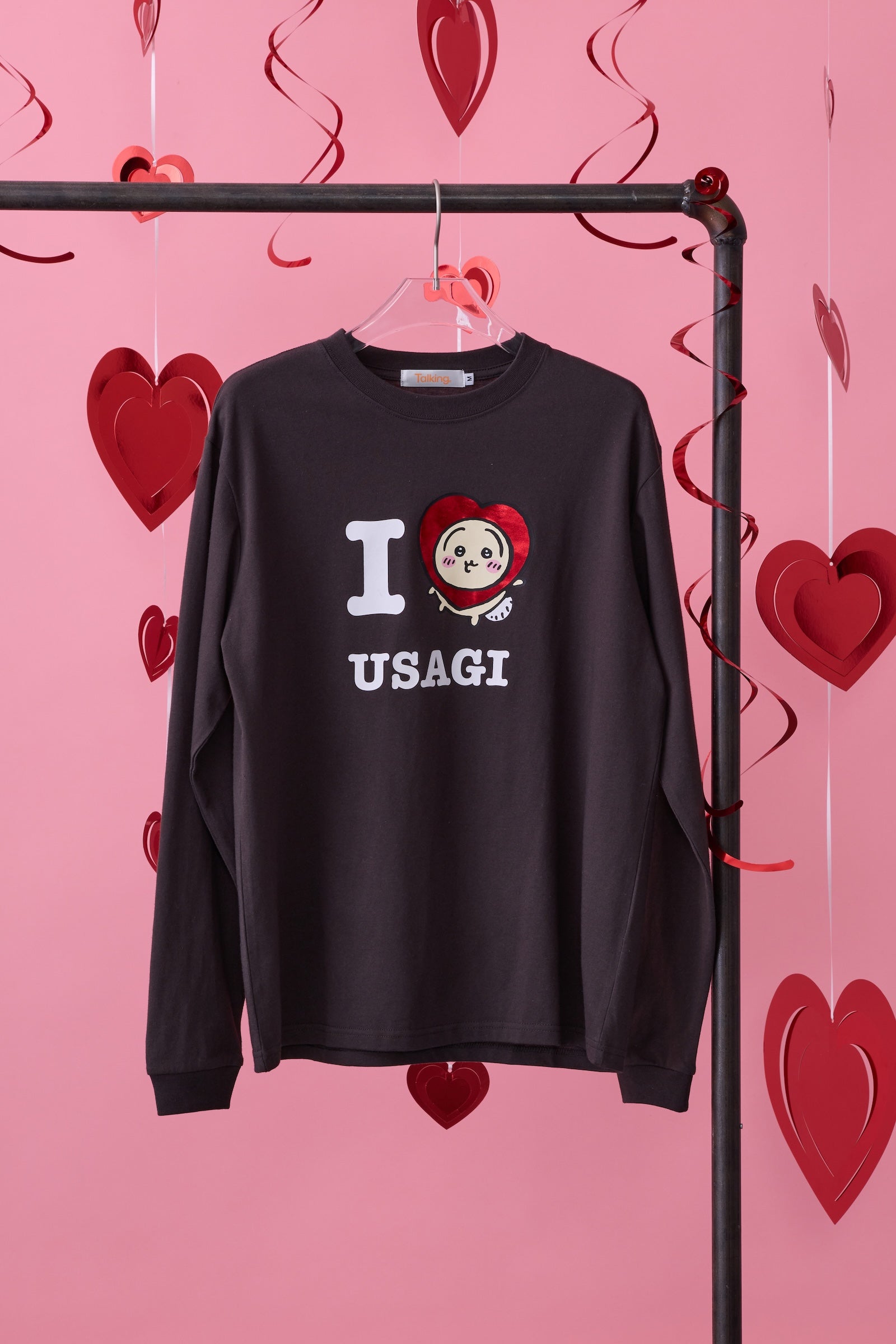 ちいかわ 長袖Tシャツ I LOVE USAGI スミ