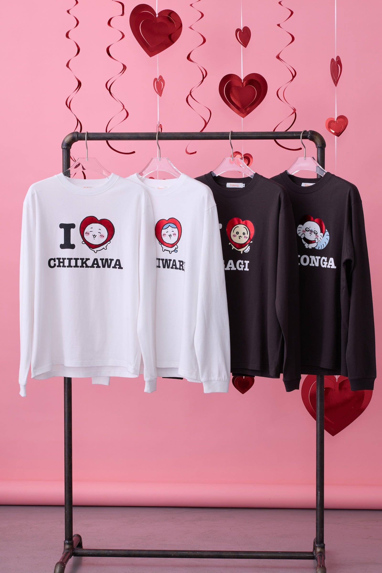 ちいかわ 長袖Tシャツ I LOVE HACHIWARE ホワイト