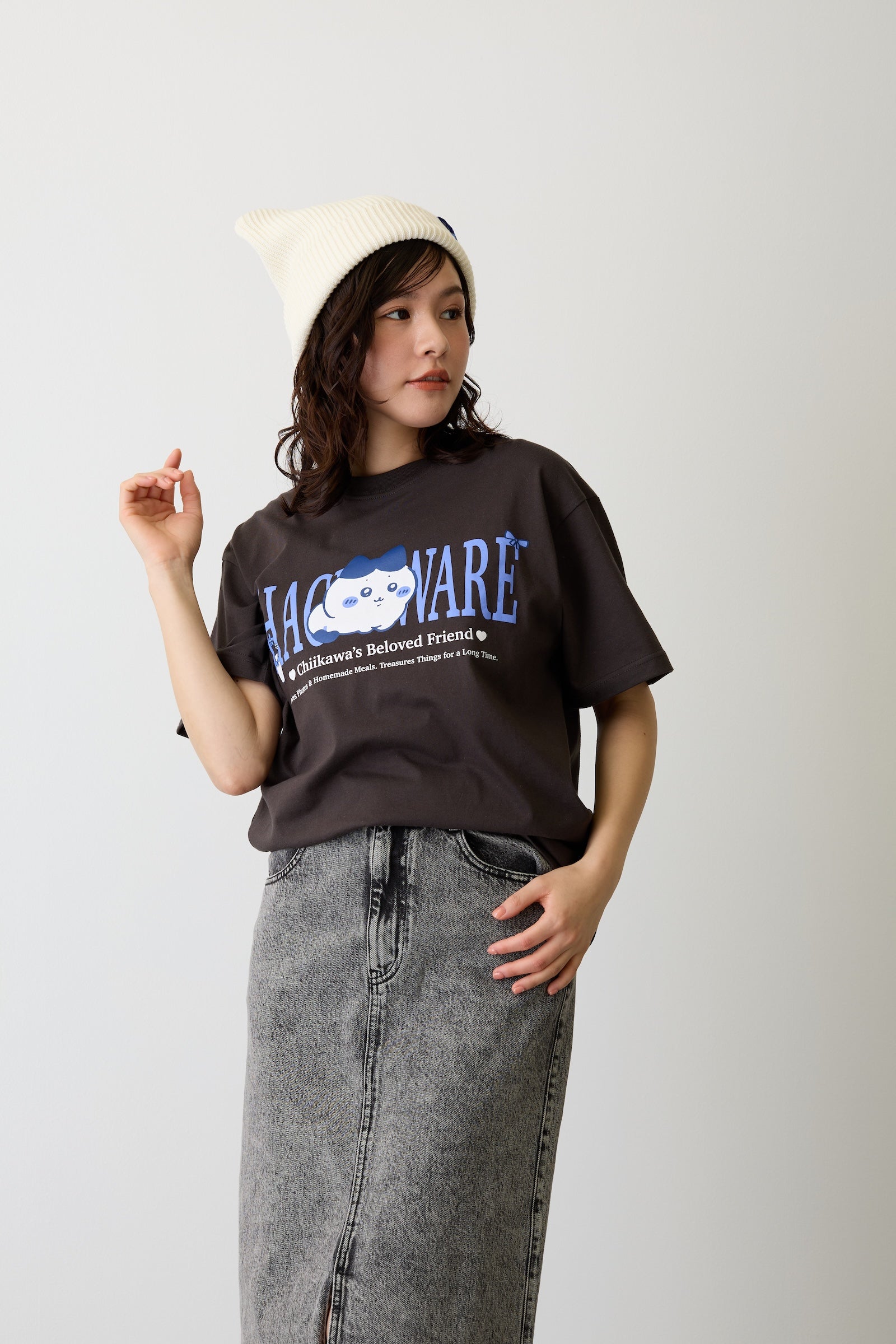ちいかわ Tシャツ ハチワレシリーズ スミ