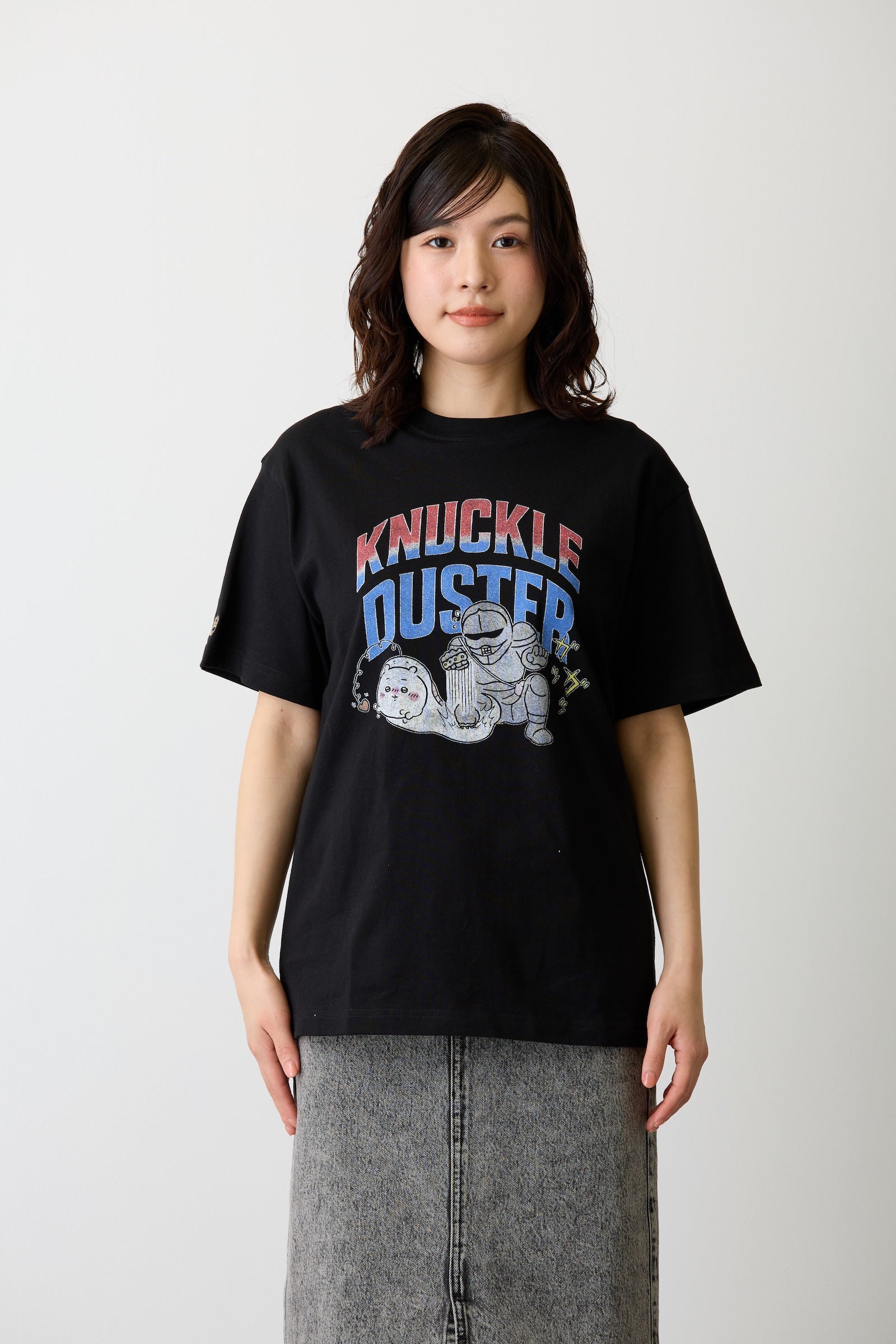 ちいかわ Tシャツ KNUCKLE DUSTER ブラック