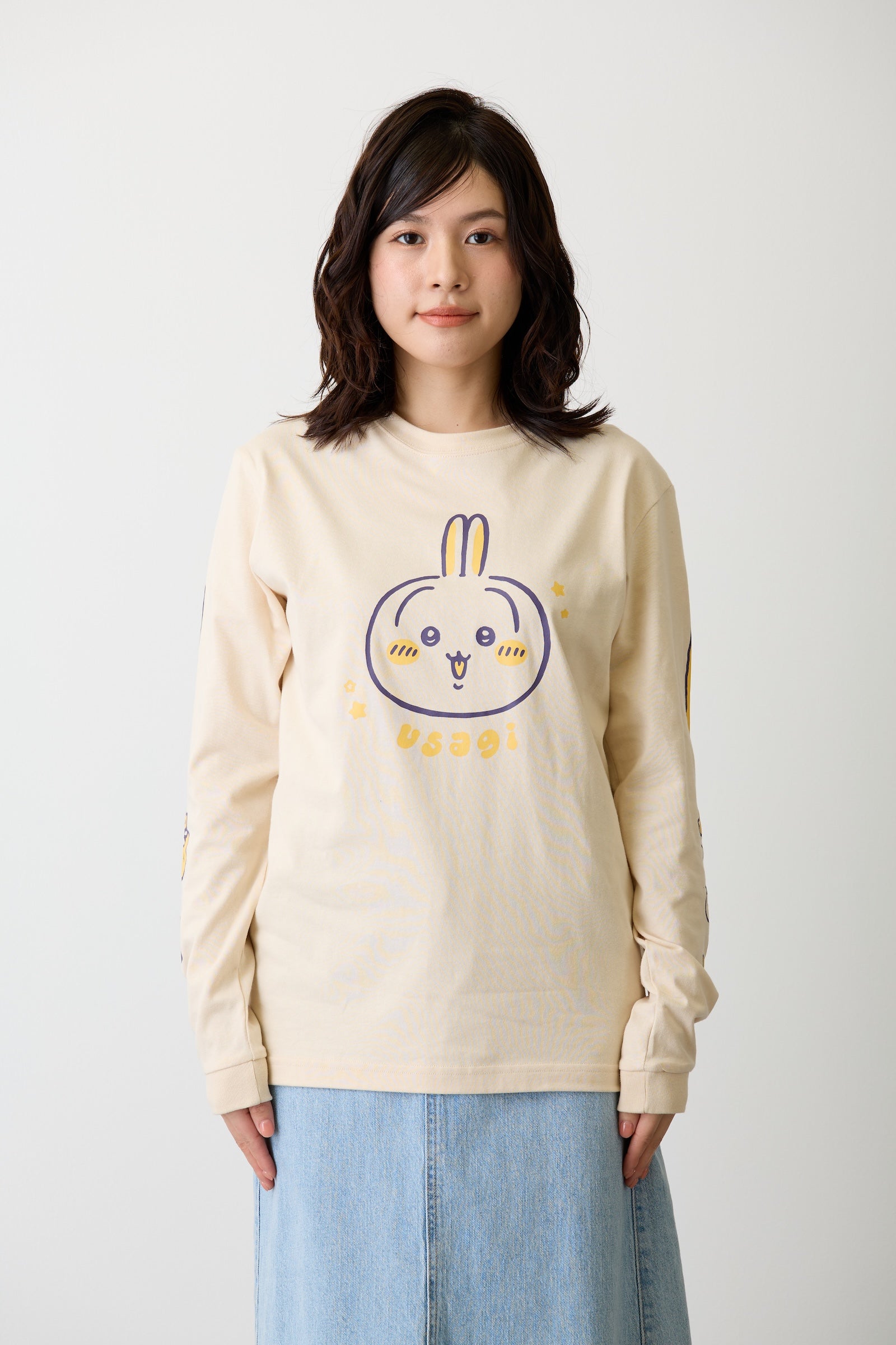 ちいかわ L/STシャツ うさぎ サンドベージュ