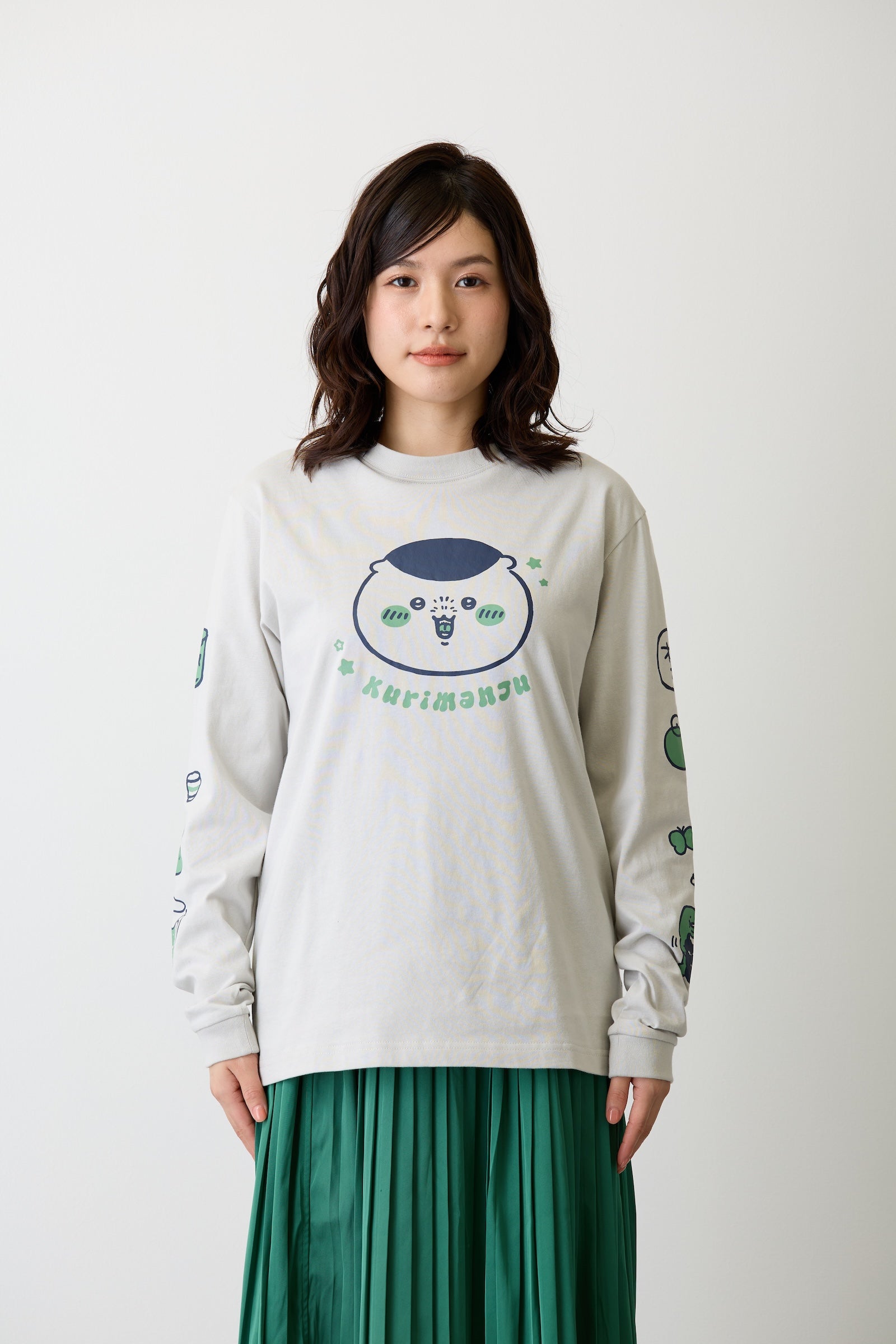 ちいかわ L/STシャツ くりまんじゅう フロストグレー