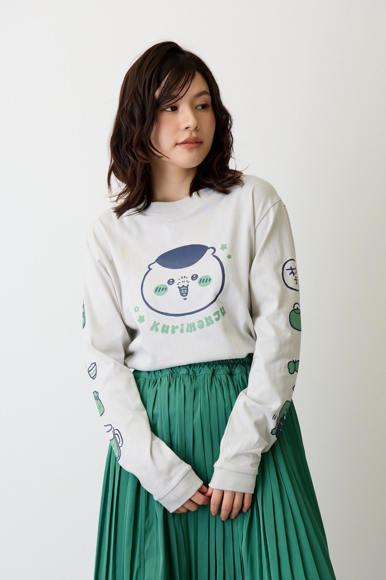 ちいかわ L/STシャツ くりまんじゅう フロストグレー