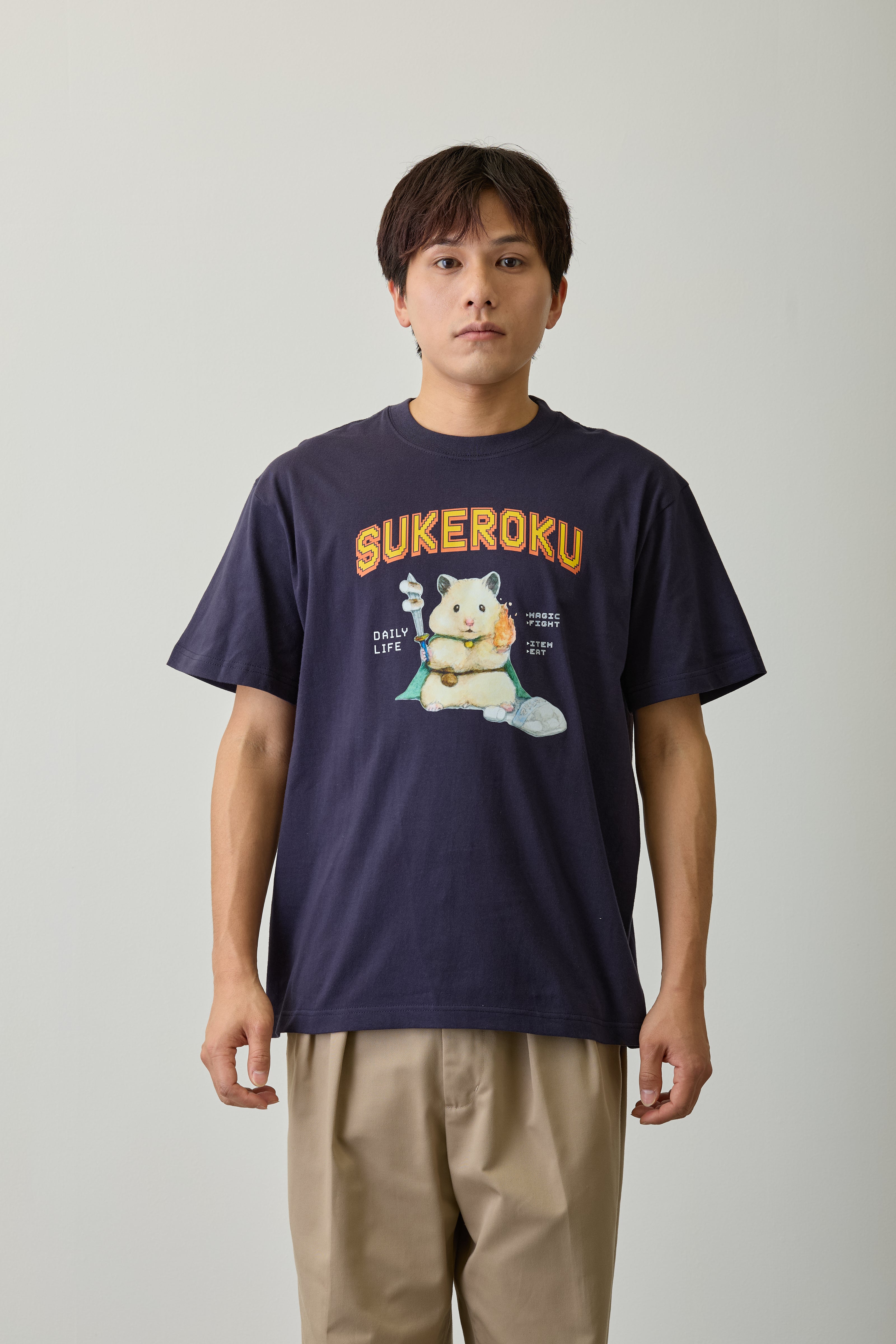 助六の日常 Tシャツ ゲーム ネイビー