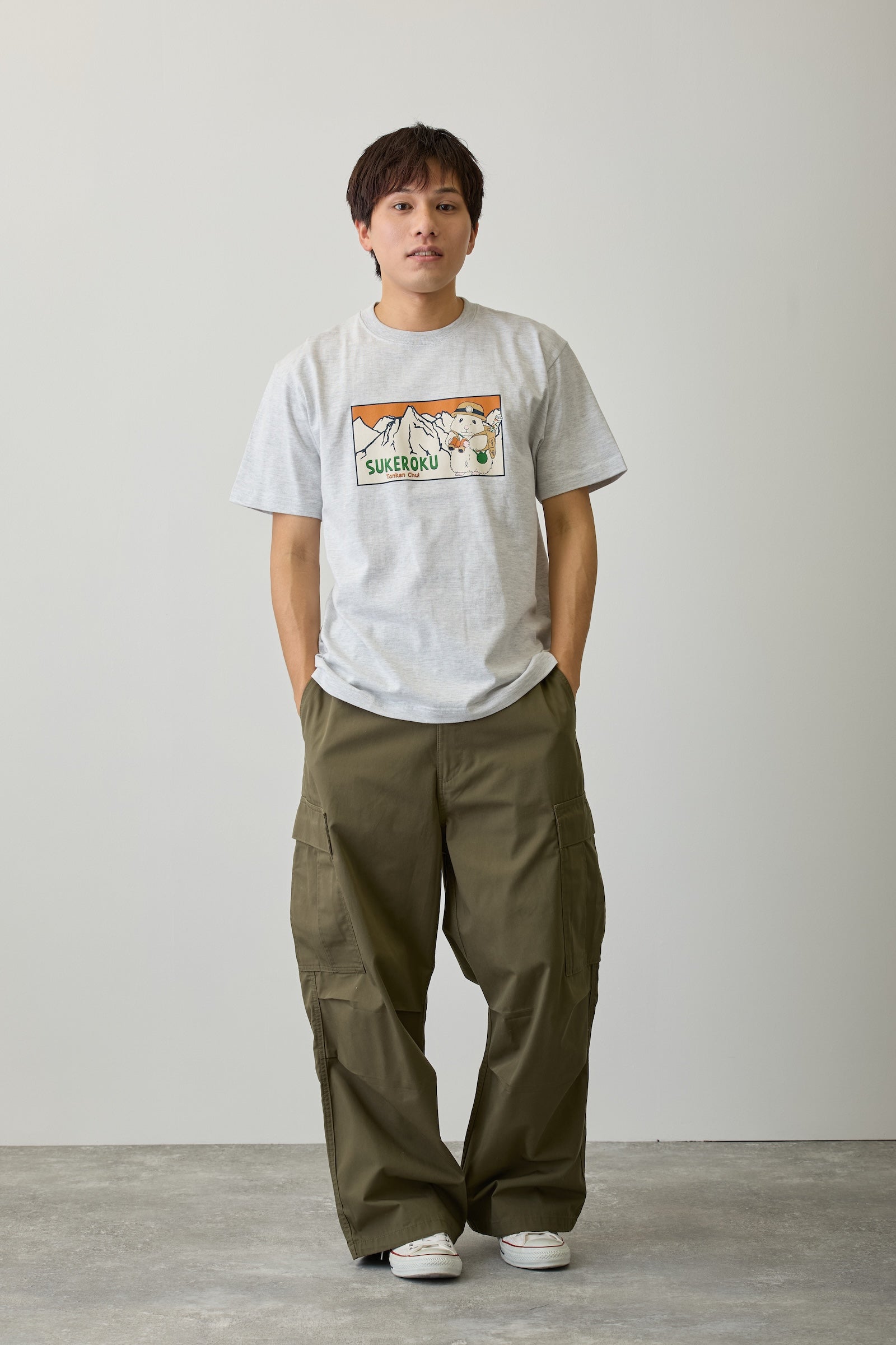 助六の日常 Tシャツ 探検 アッシュ