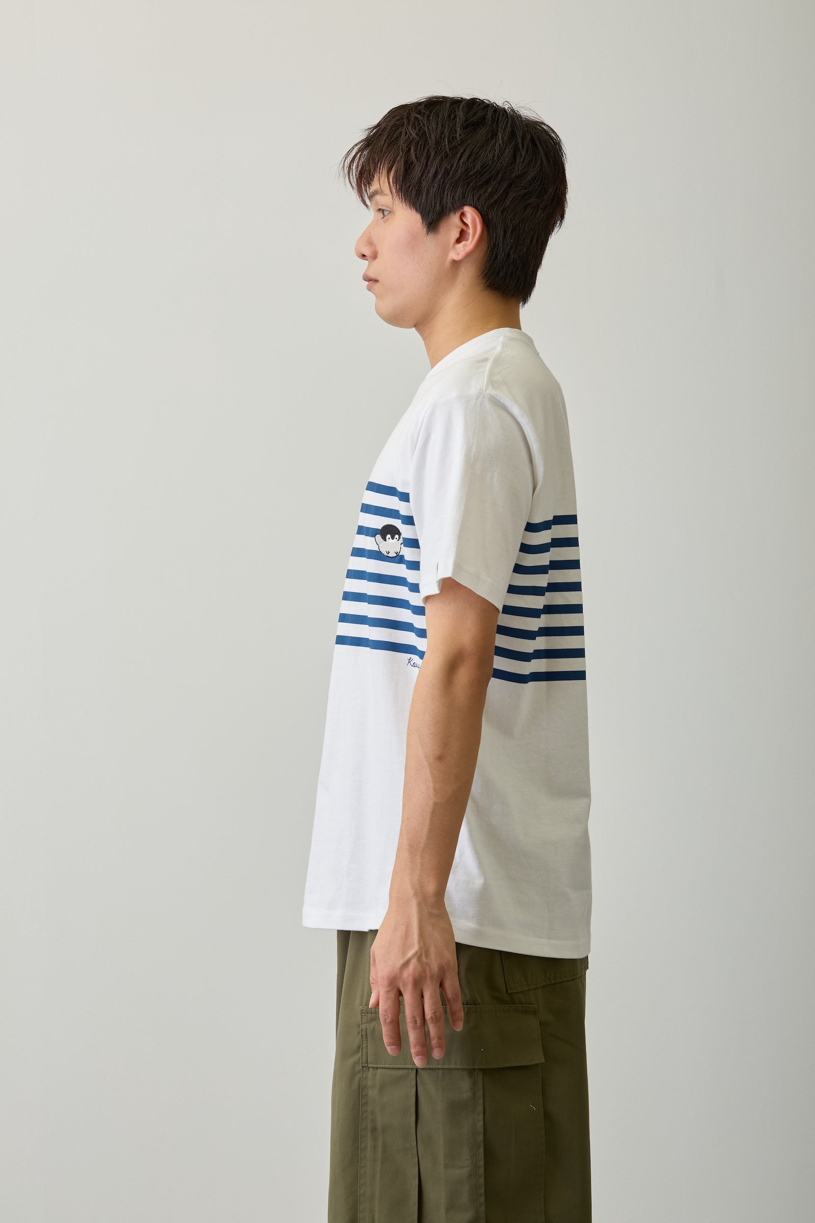 コウペンちゃん Tシャツ ボーダー ホワイト