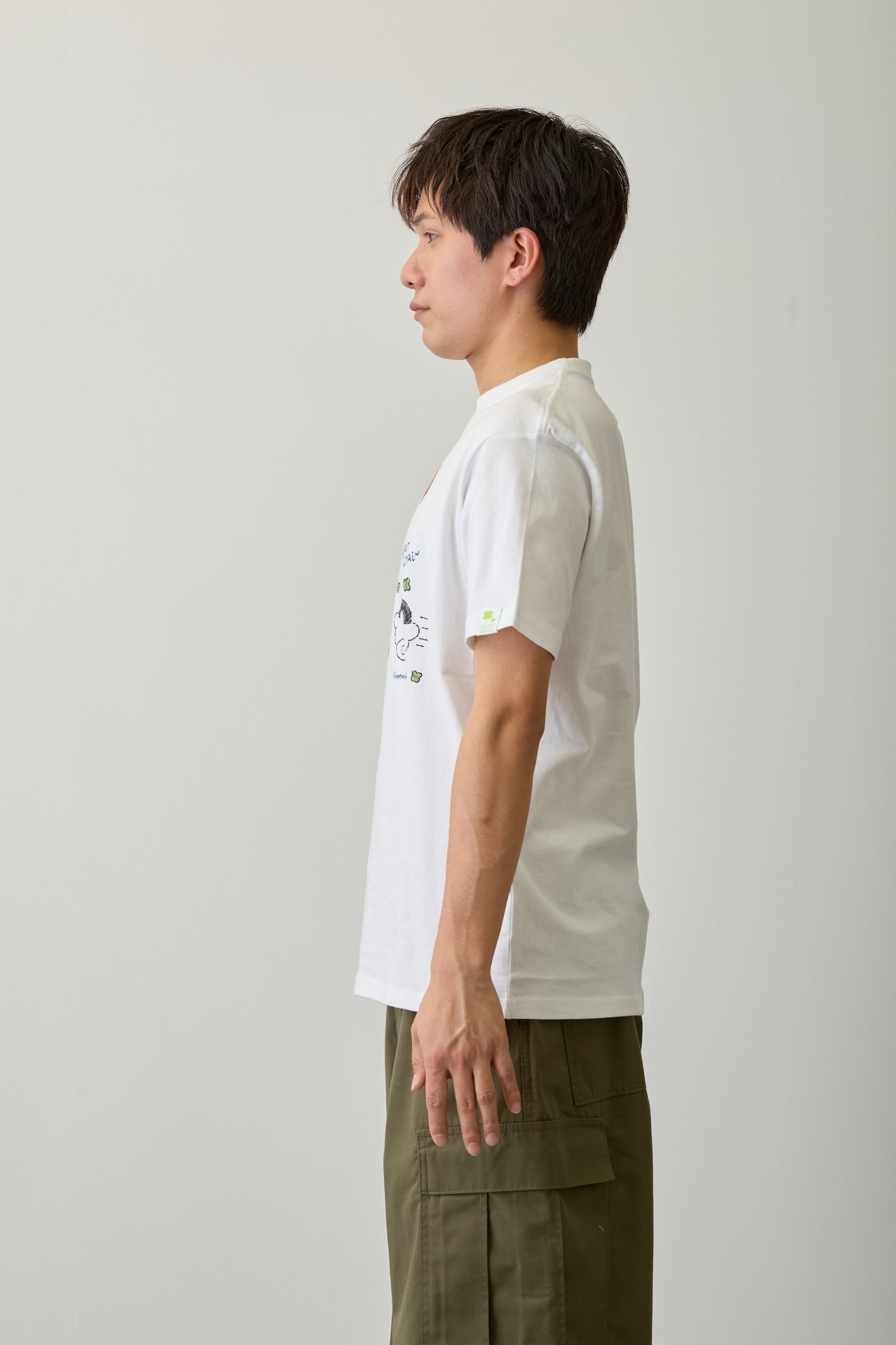 コウペンちゃん Tシャツ 落書き ホワイト