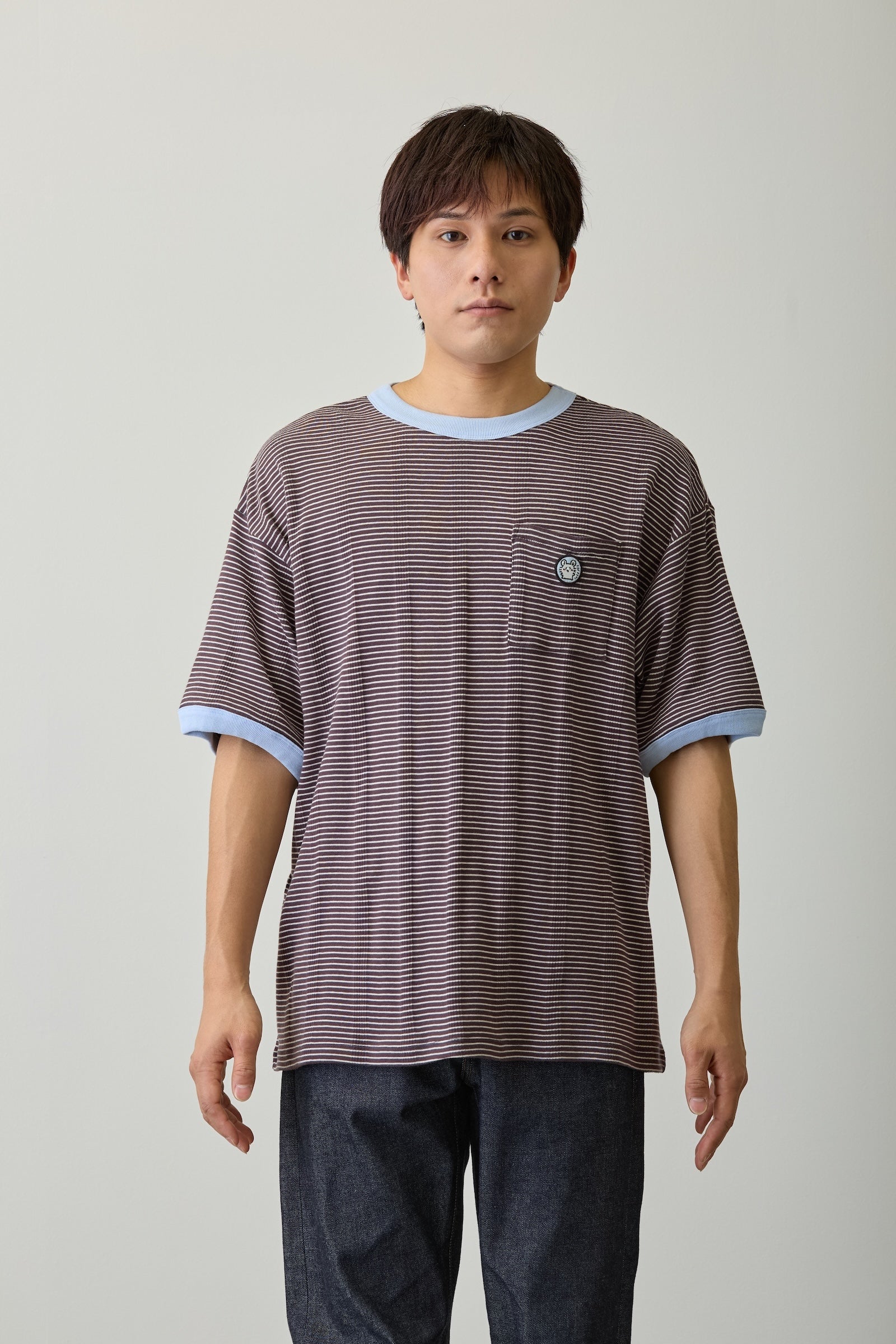 【2BUY10%OFF対象商品】ちいかわ ビッグシルエットポケットTシャツ Robert P.Miller×Talking モモンガ COFFEE
