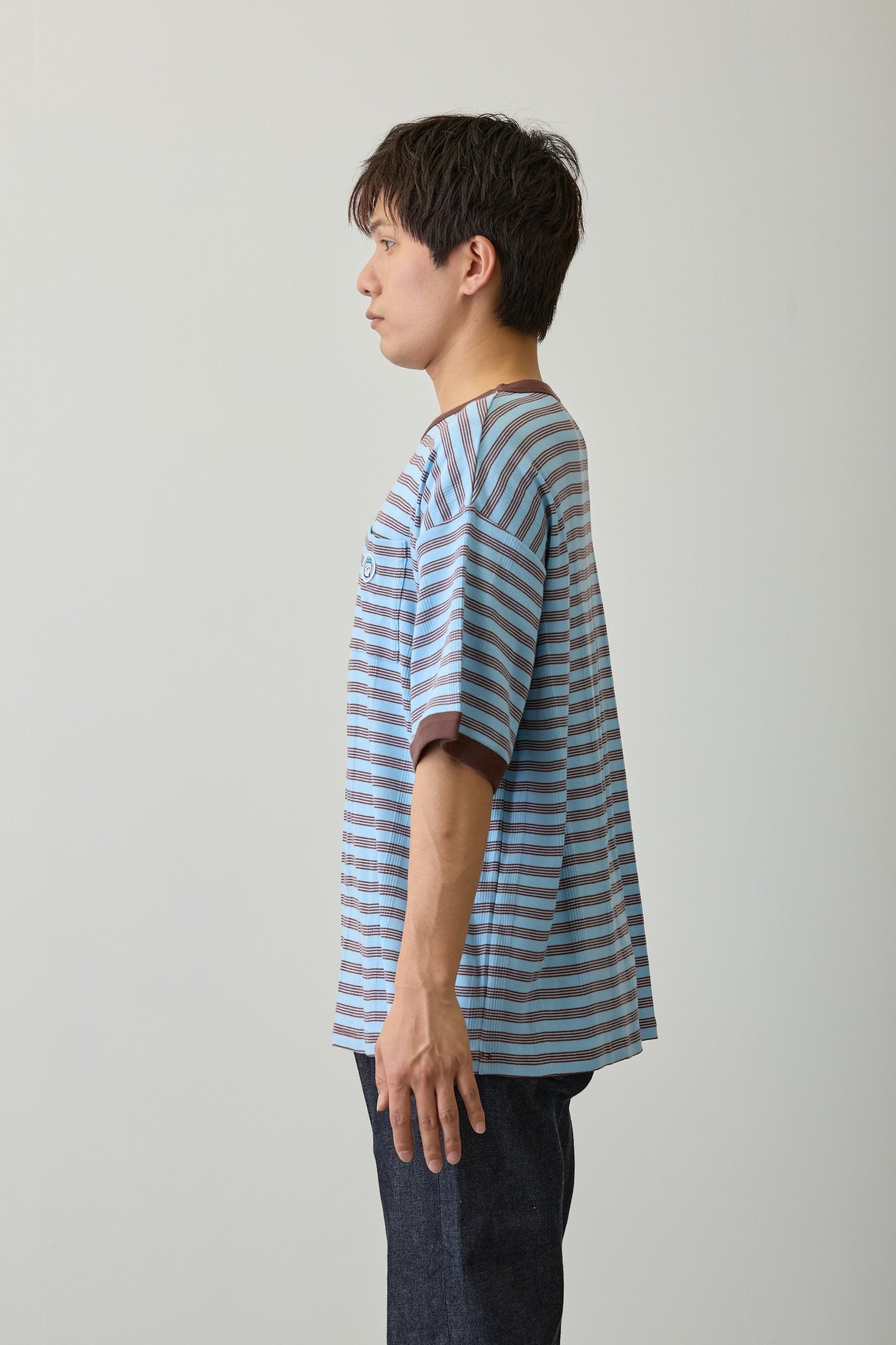 【2BUY10%OFF対象商品】ちいかわ ビッグシルエットポケットTシャツ Robert P.Miller×Talking ハチワレ BLUEBERRY