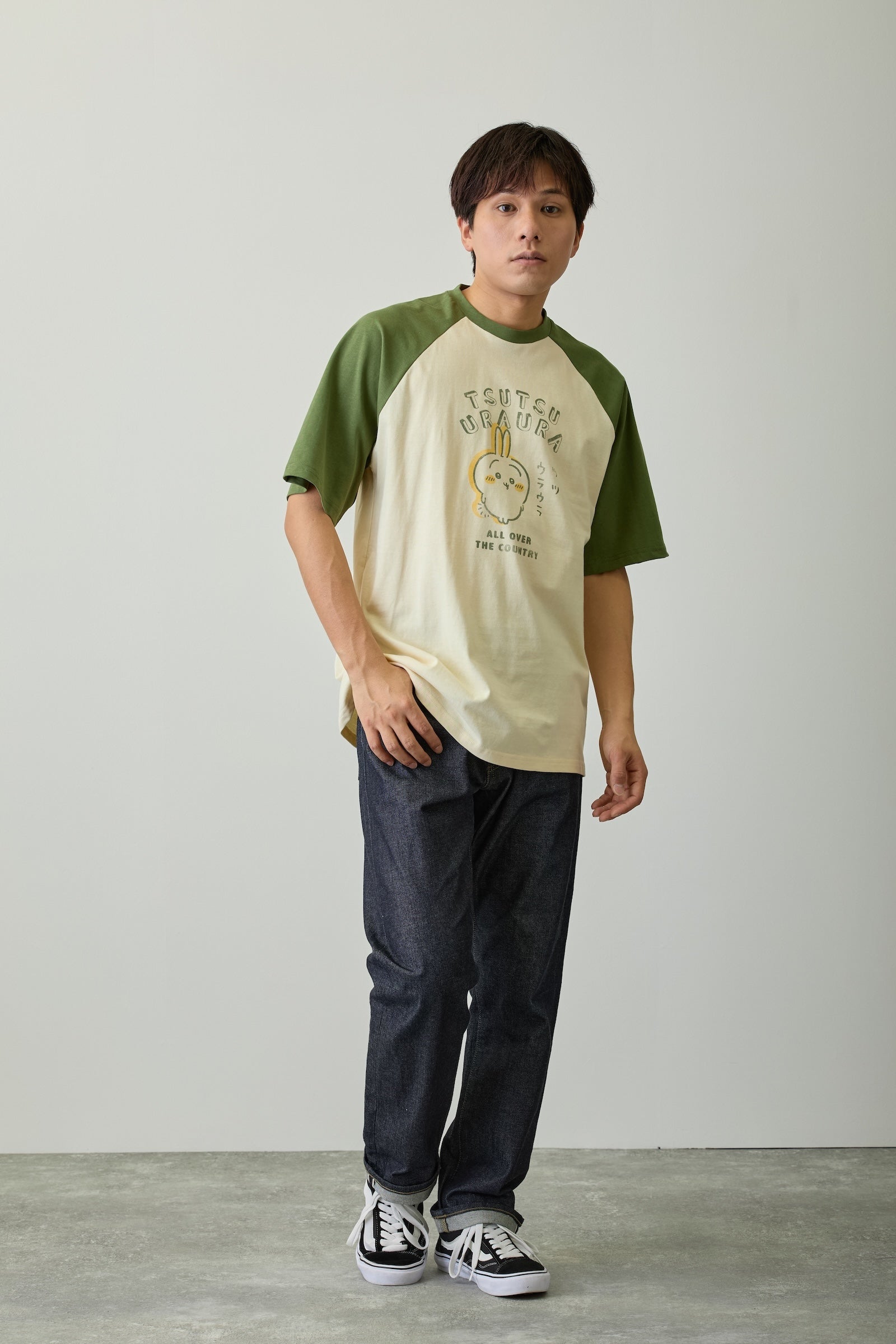 ちいかわ ラグランTシャツ ツツウラウラ ナチュラル