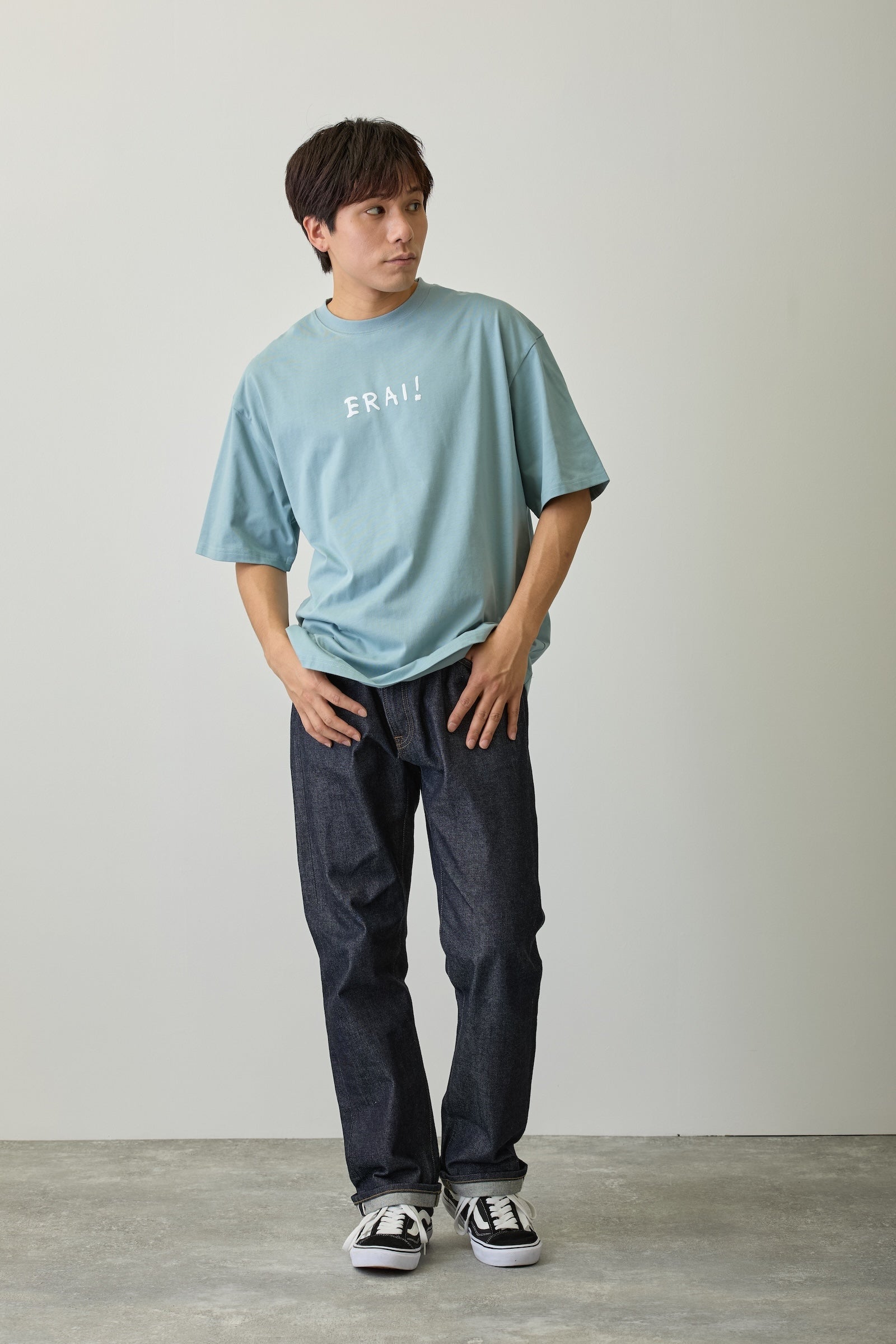 【2BUY10%OFF対象商品】コウペンちゃん ビッグシルエットTシャツ YOU ARE SUPER ERAI~! ブルーグレー