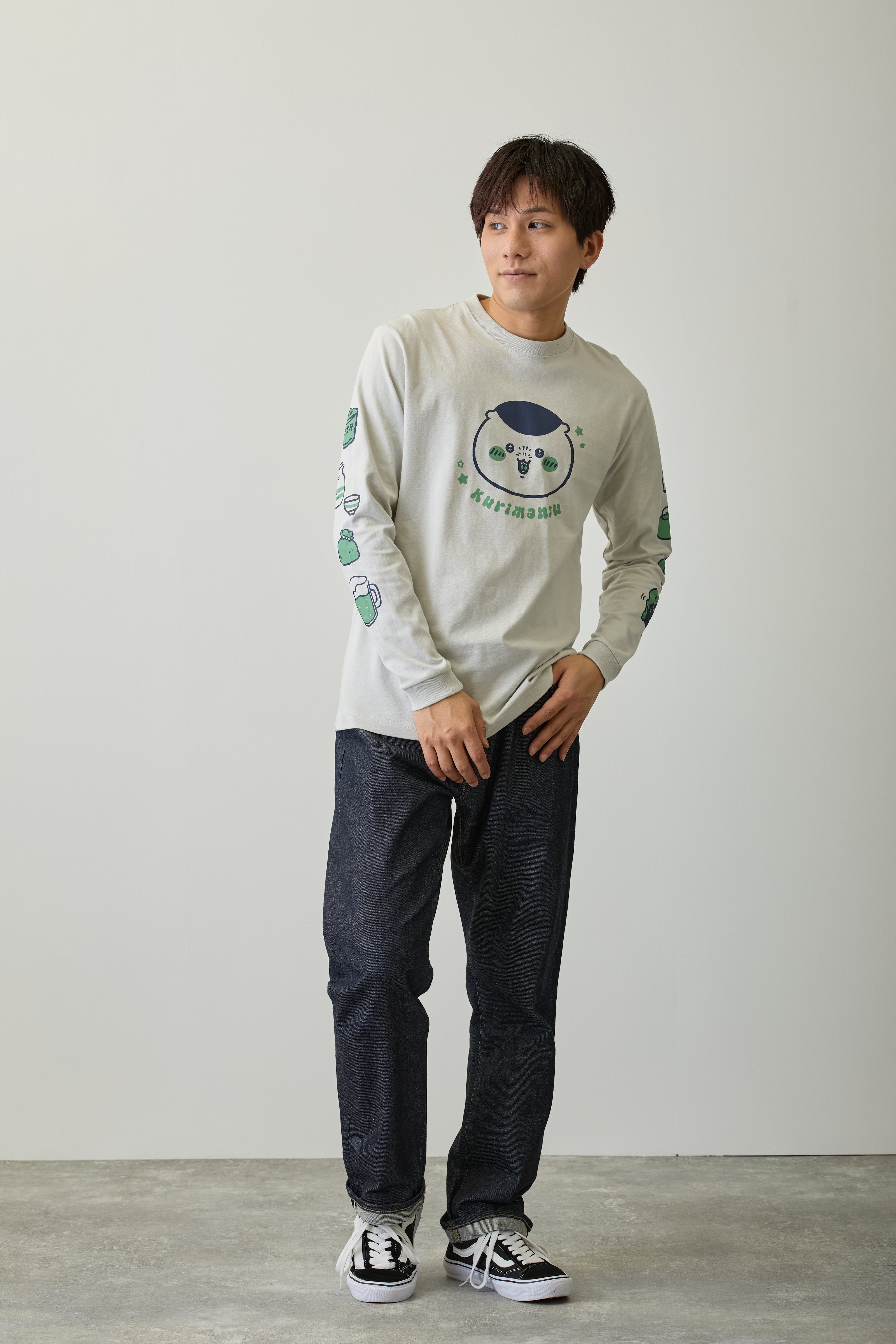 ちいかわ L/STシャツ くりまんじゅう フロストグレー