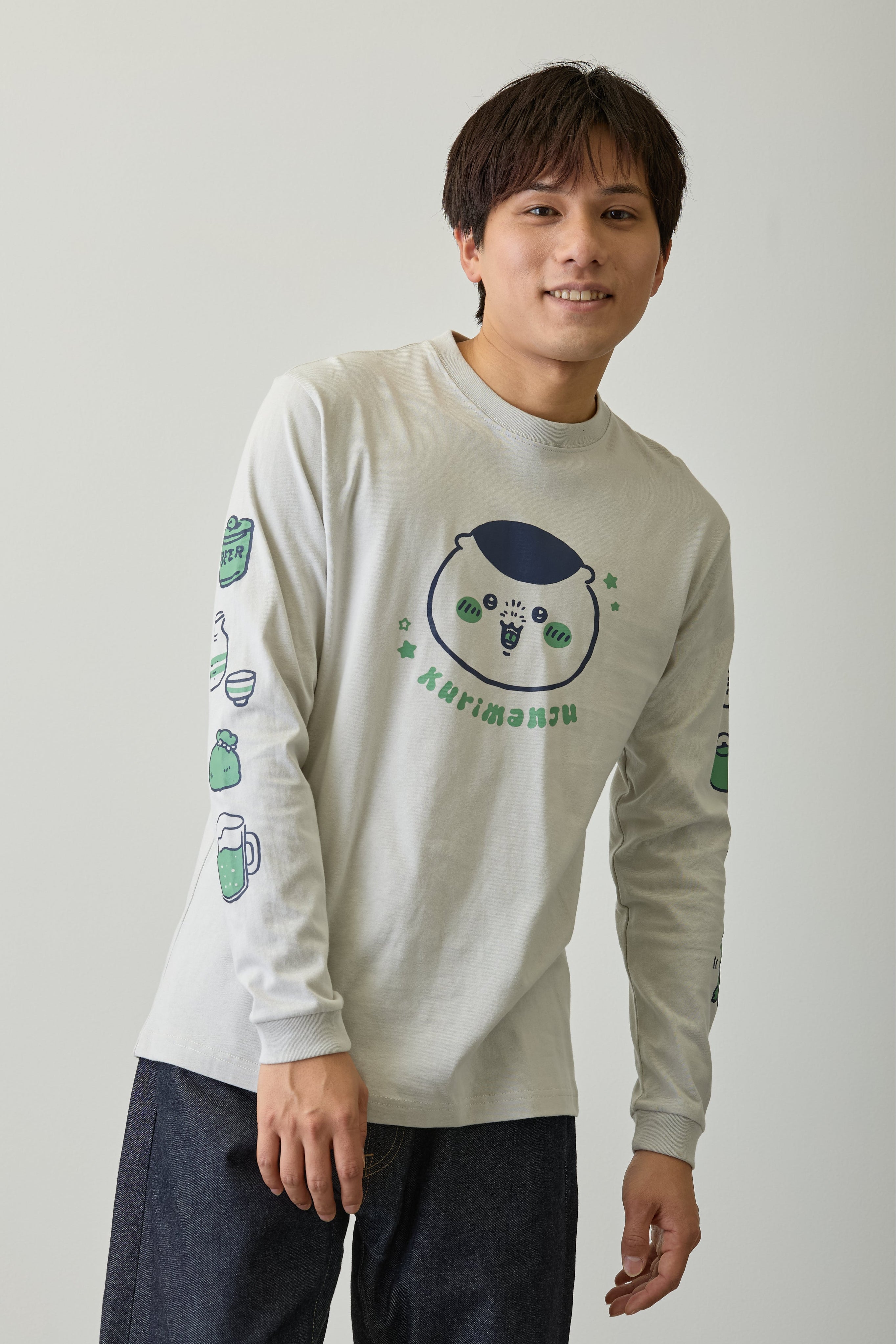 ちいかわ L/STシャツ くりまんじゅう フロストグレー