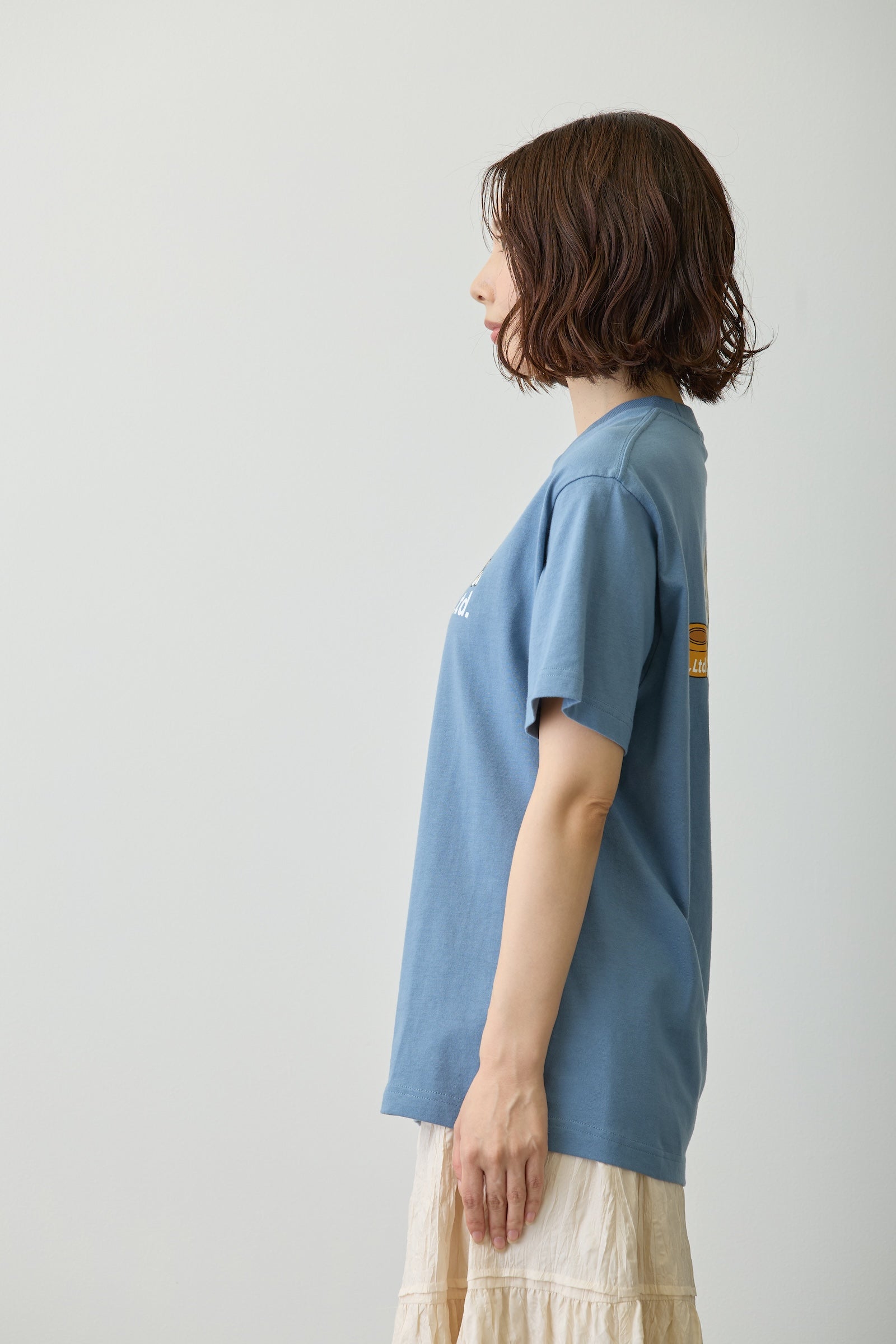 【2BUY10%OFF対象商品】mofusand Tシャツ ニャント!引越センター スタッフ ブルー