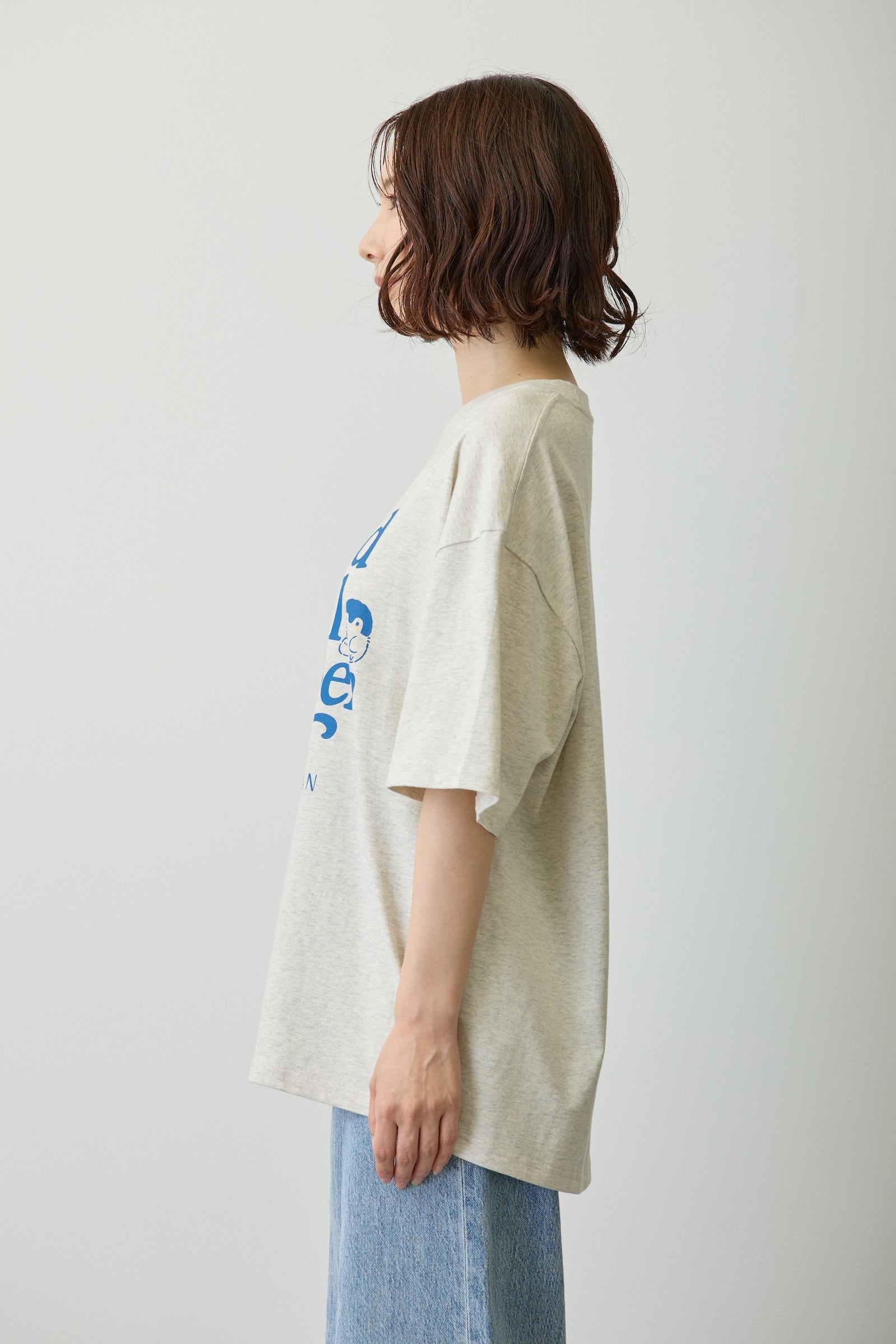 【2BUY10%OFF対象商品】コウペンちゃん ビッグシルエットTシャツ Good Will Happen シロ杢