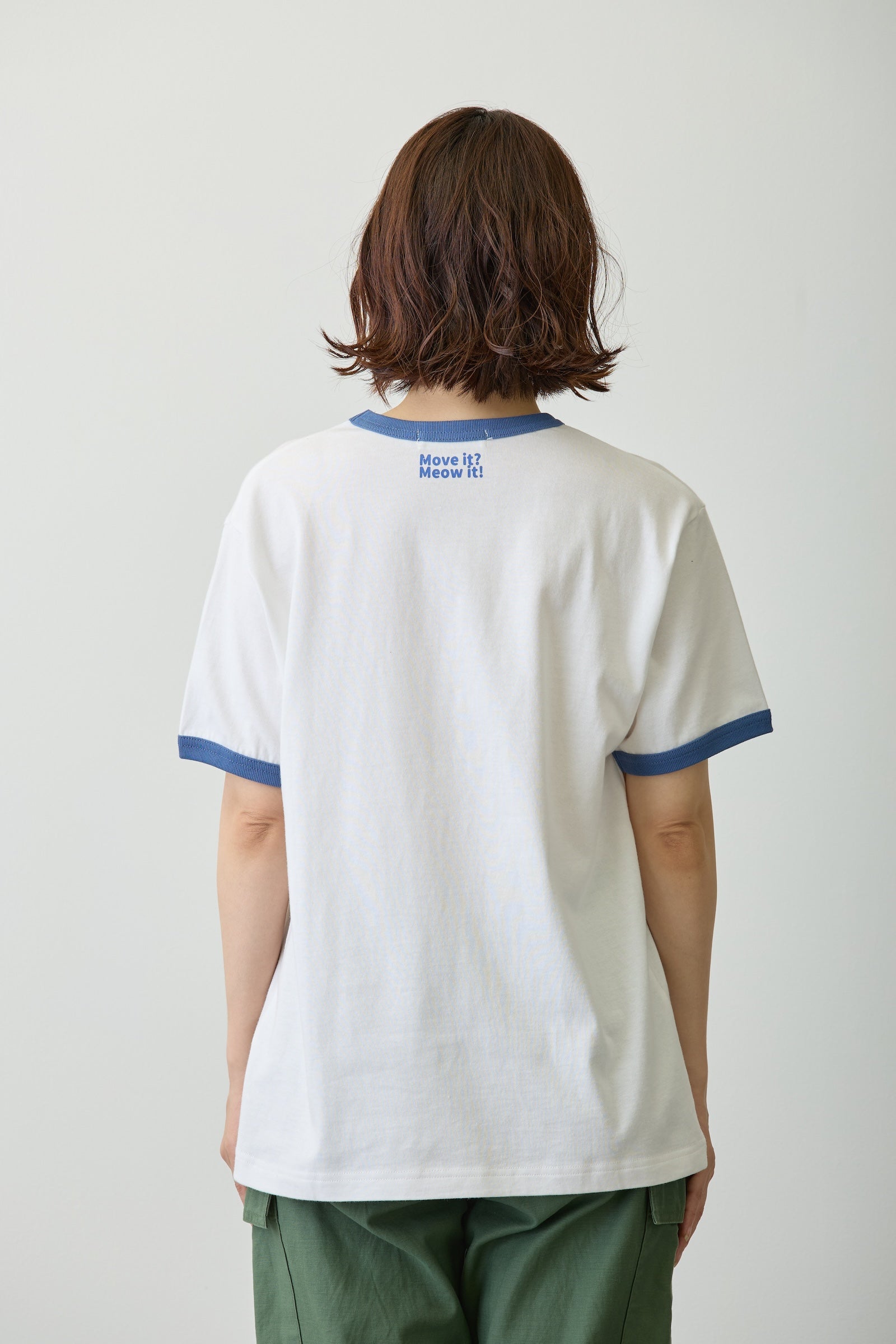【2BUY10%OFF対象商品】mofusand Tシャツ ニャント!引越センター Mooving ホワイト