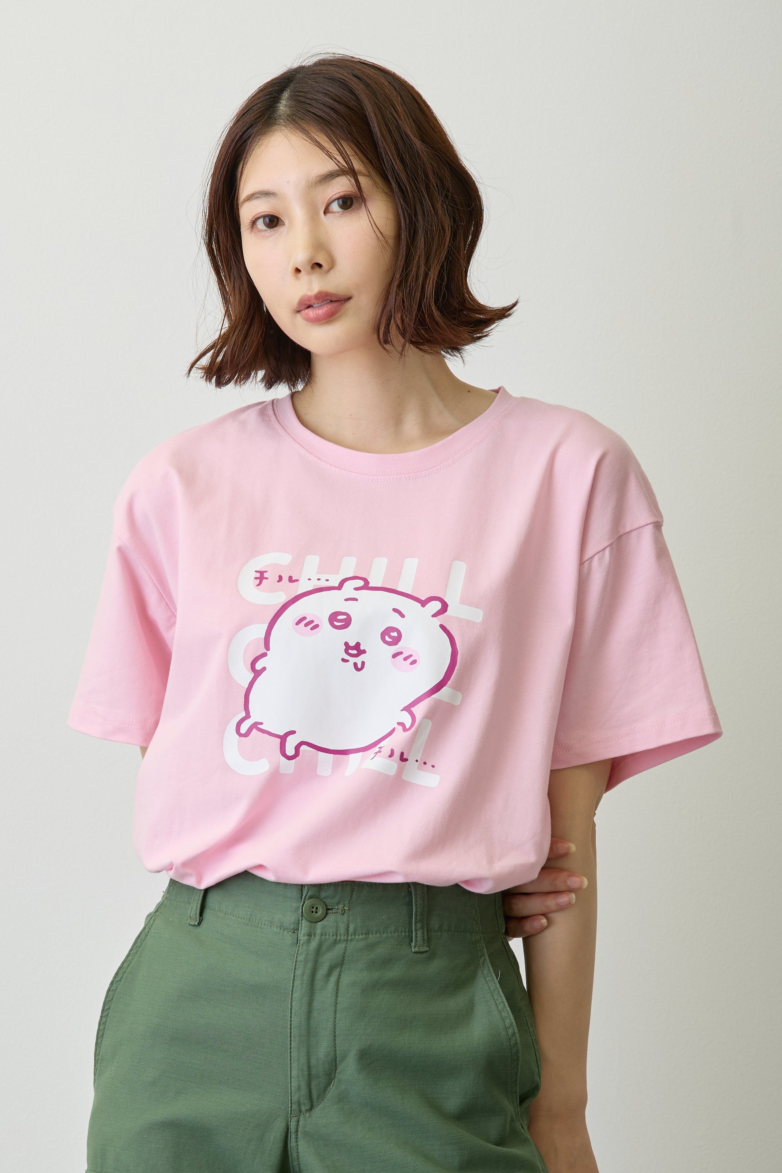 ちいかわ Tシャツ チルチルちいかわ ピンク