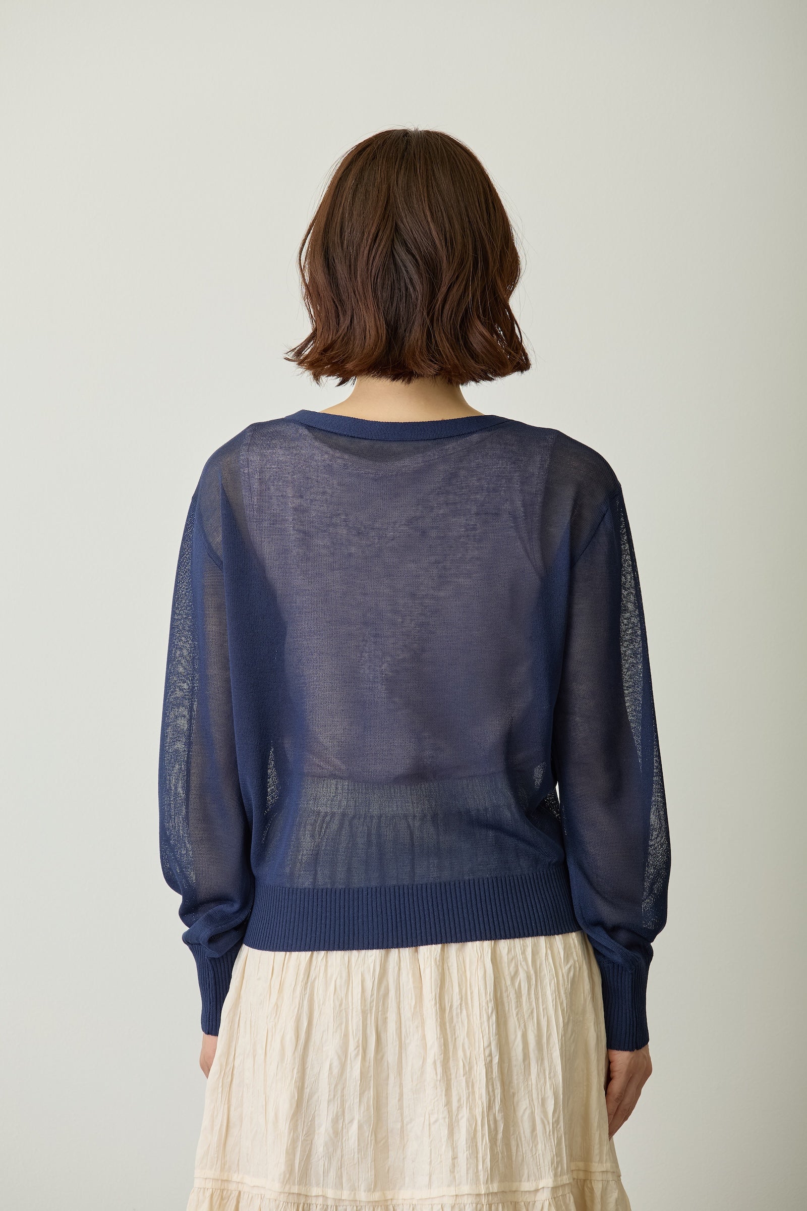 Lil ala mode カーディガン Bloom ムース ネイビー