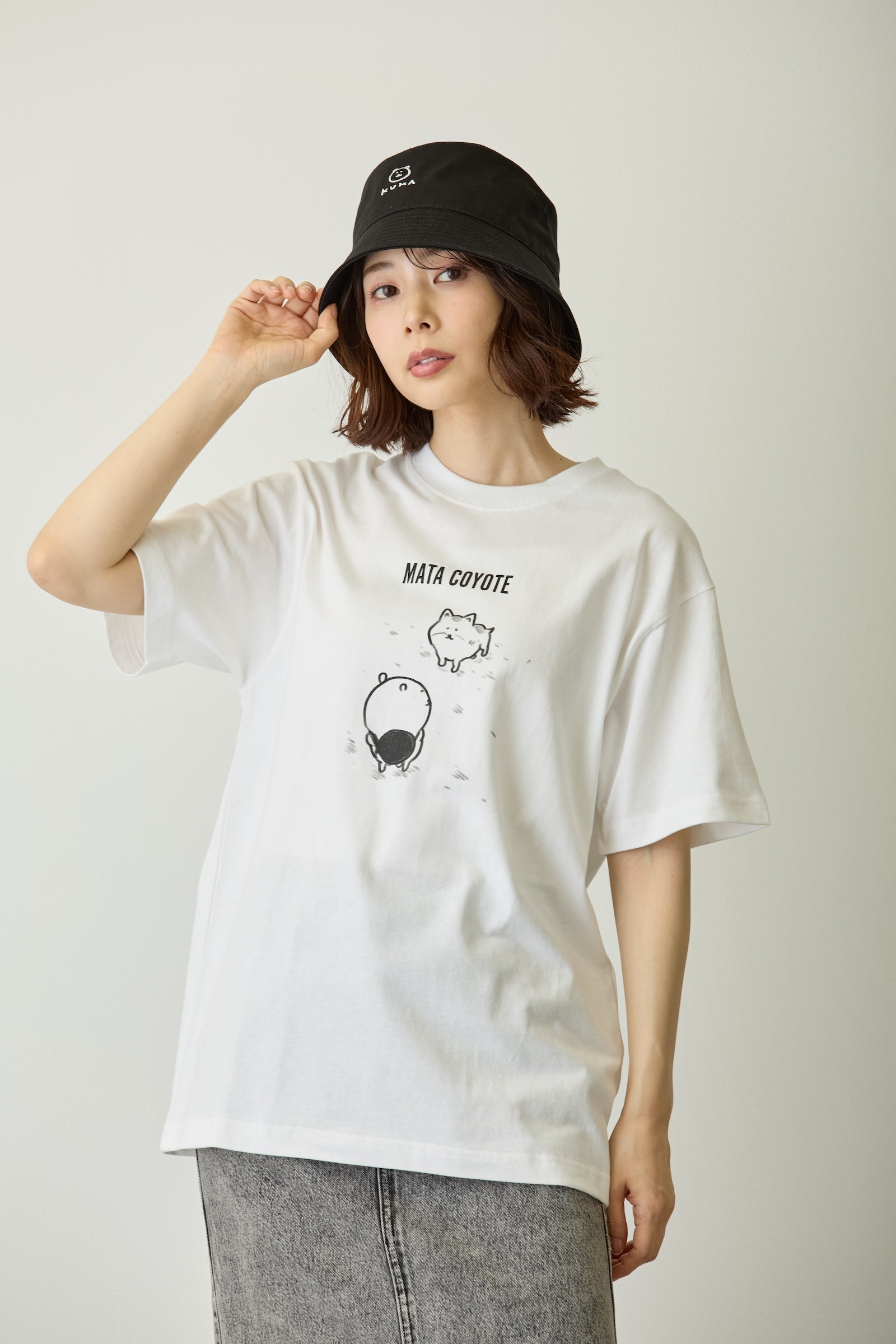 ナガノキャラクターズ Tシャツ また来ヨーテ ホワイト
