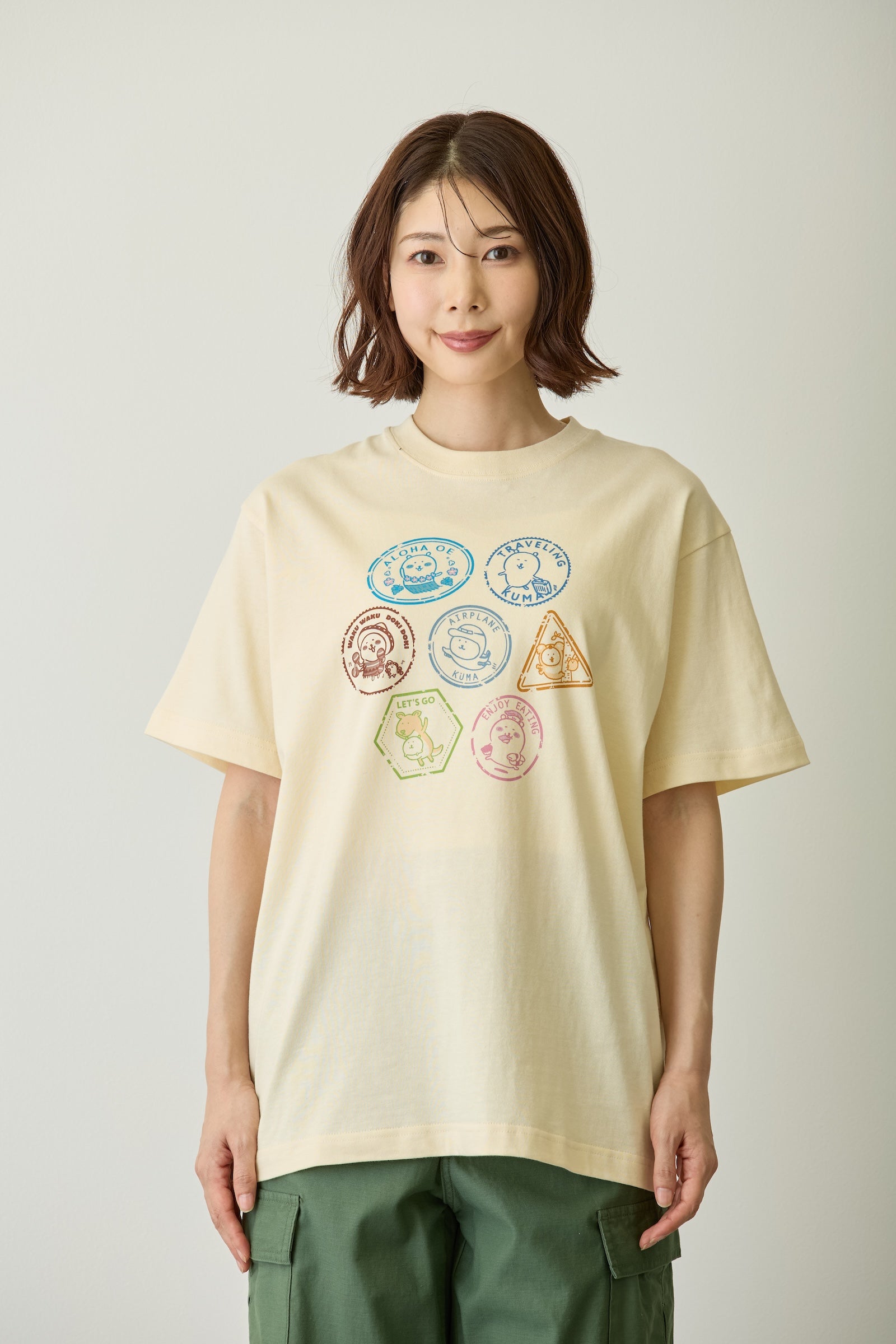 ナガノキャラクターズ Tシャツ トラベル ナチュラル
