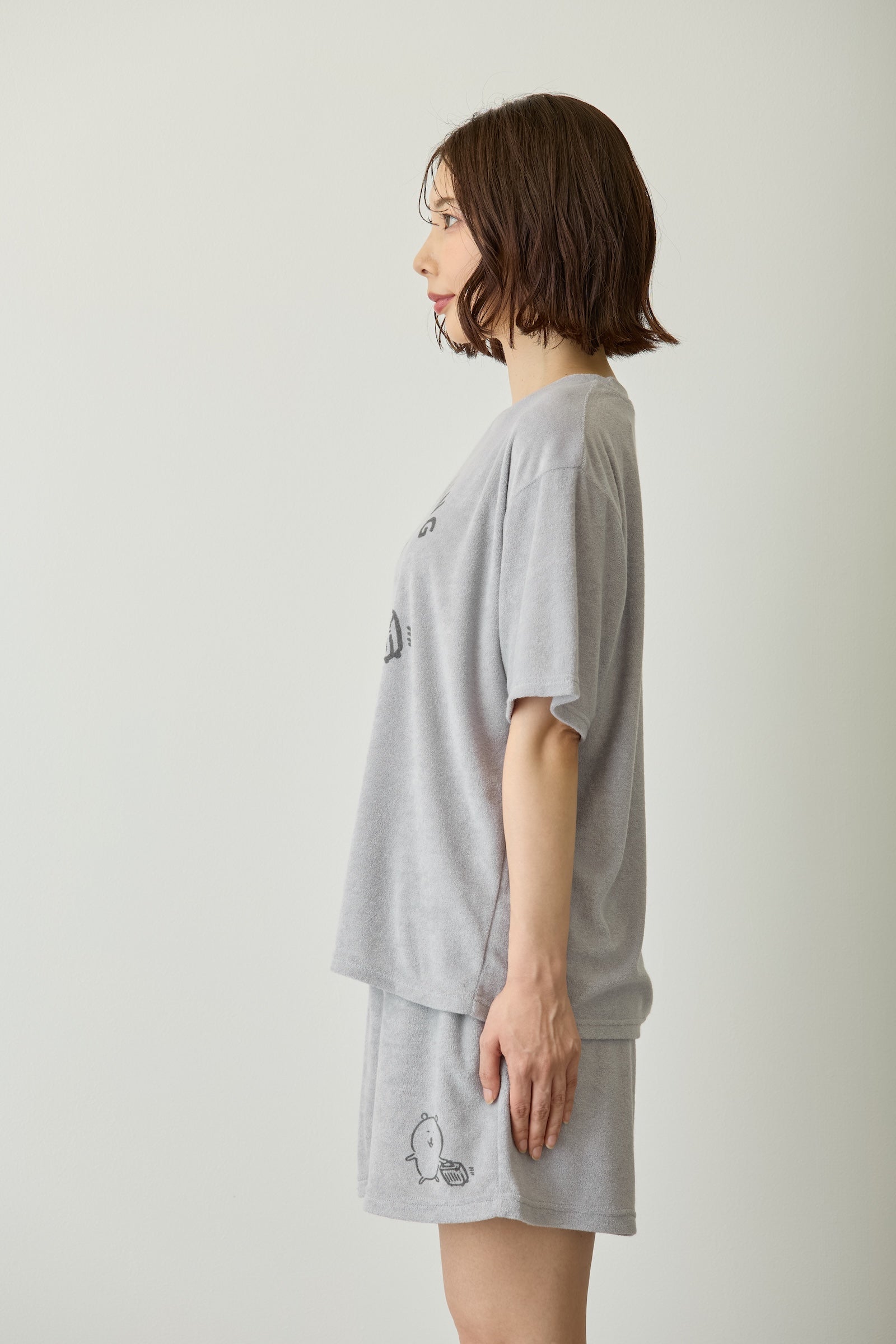 ナガノキャラクターズ ルームウェアセットアップ トラベル グレー