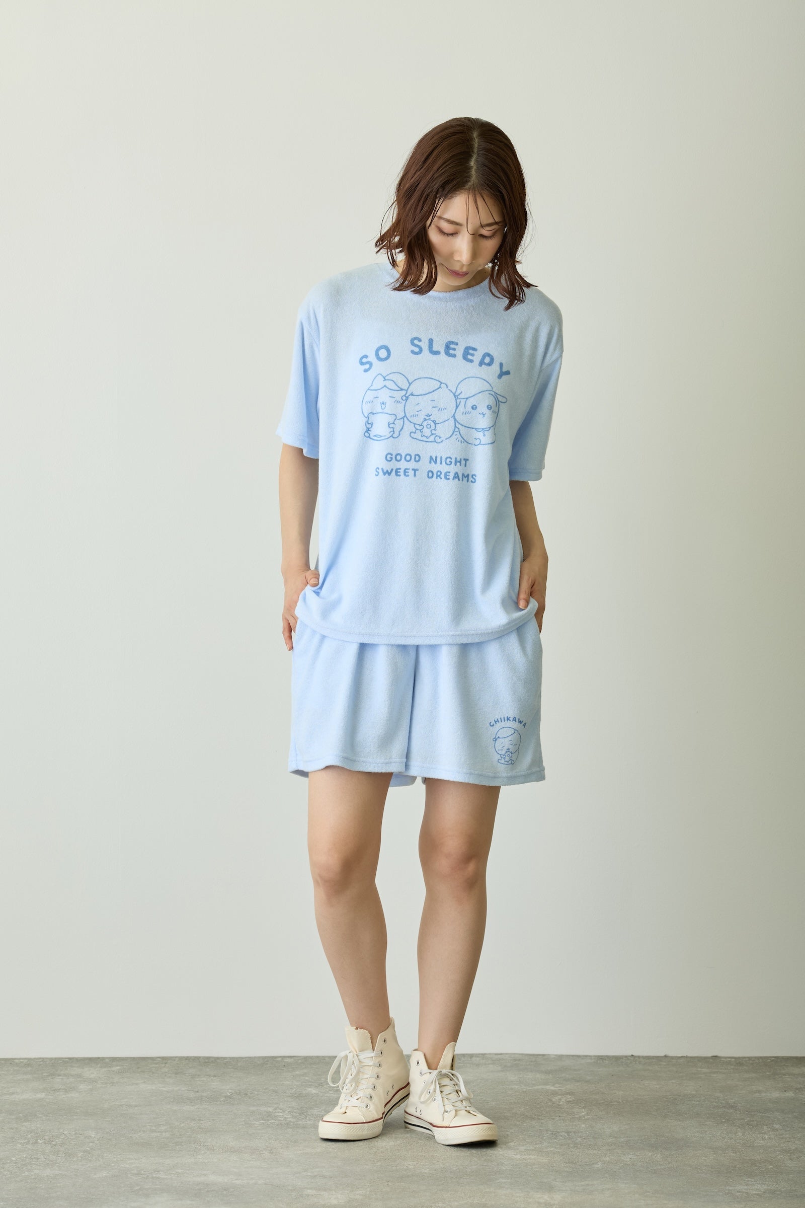 ちいかわ ルームウェアセットアップ SO SLEEPY ブルー