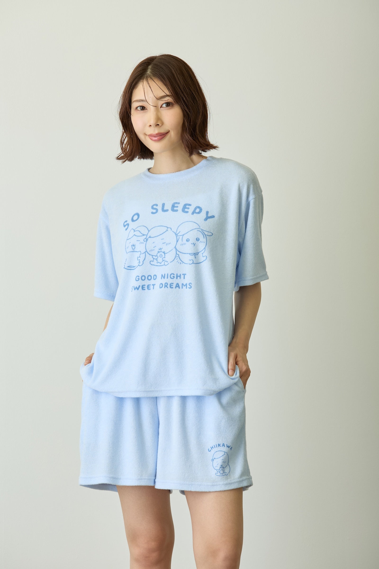 ちいかわ ルームウェアセットアップ SO SLEEPY ブルー