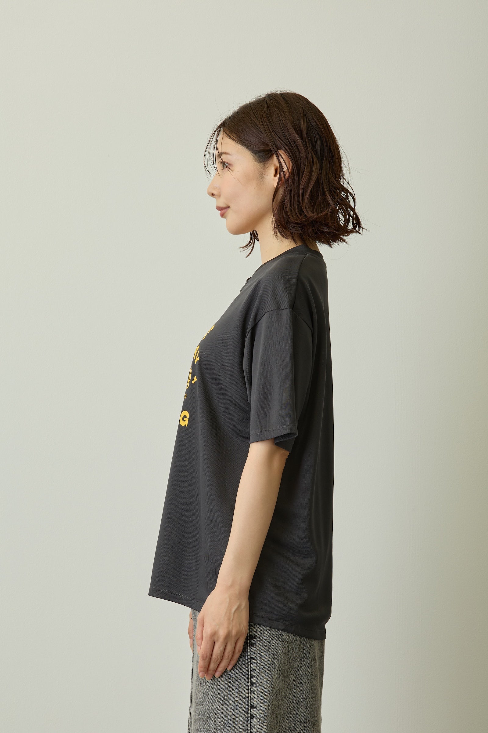 ちいかわ ドライTシャツ DANCE シーサーくりまんじゅう チャコール