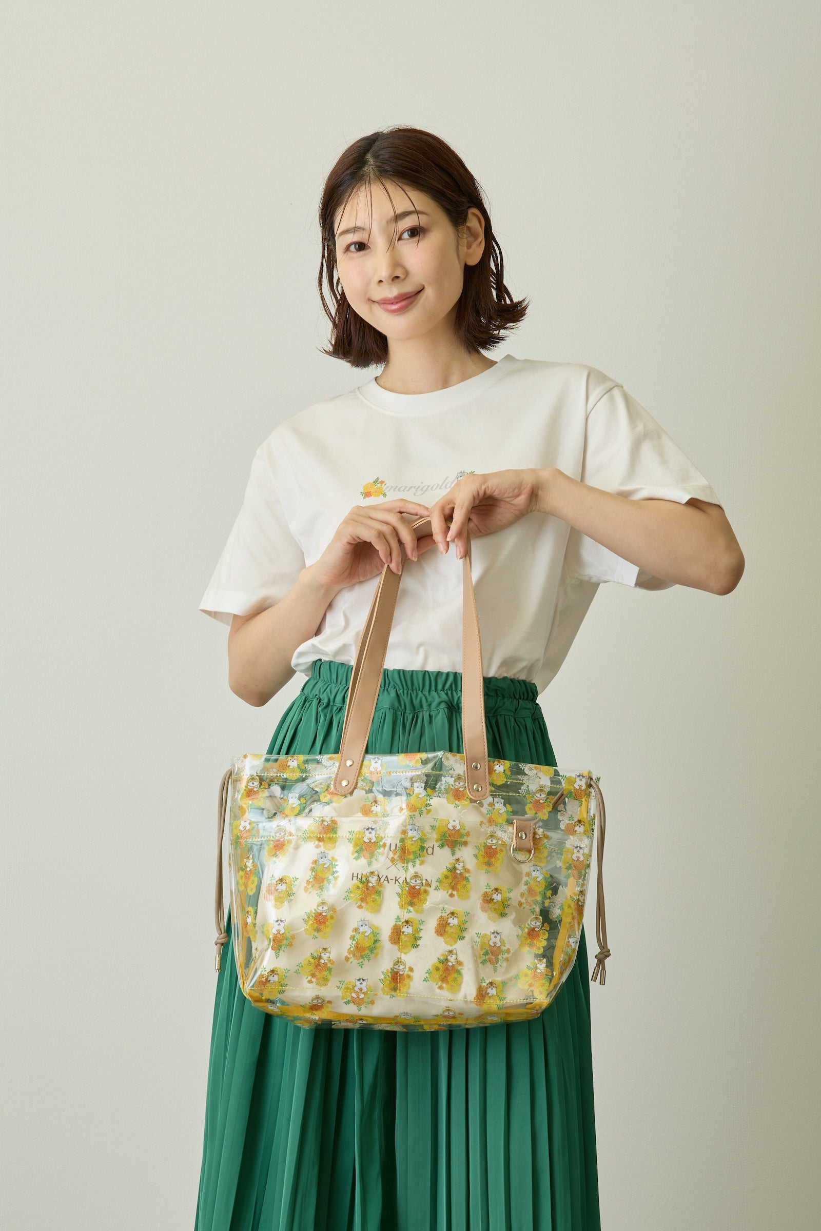mofusand×日比谷花壇 ビニールバッグ マリーゴールド クリア ONE