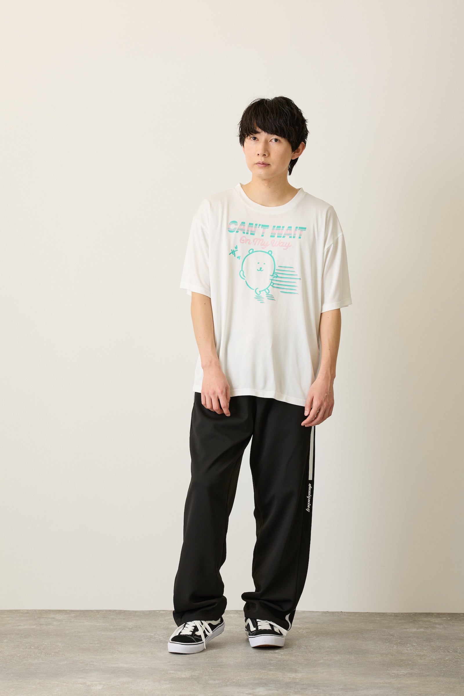ナガノキャラクターズ ドライTシャツ CAN’T WAIT くま ホワイト