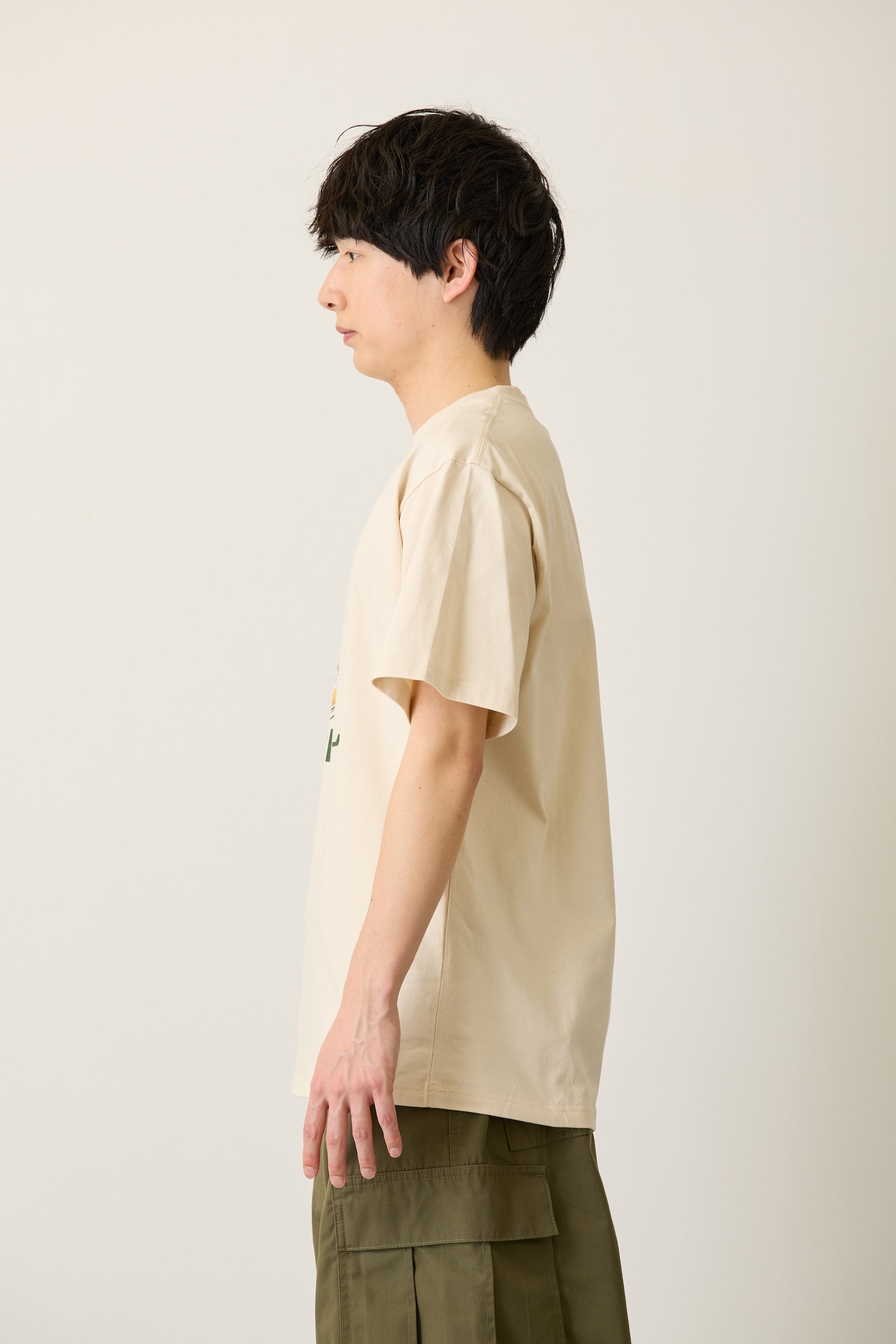 mofusand Tシャツ ネコカレー ナチュラル