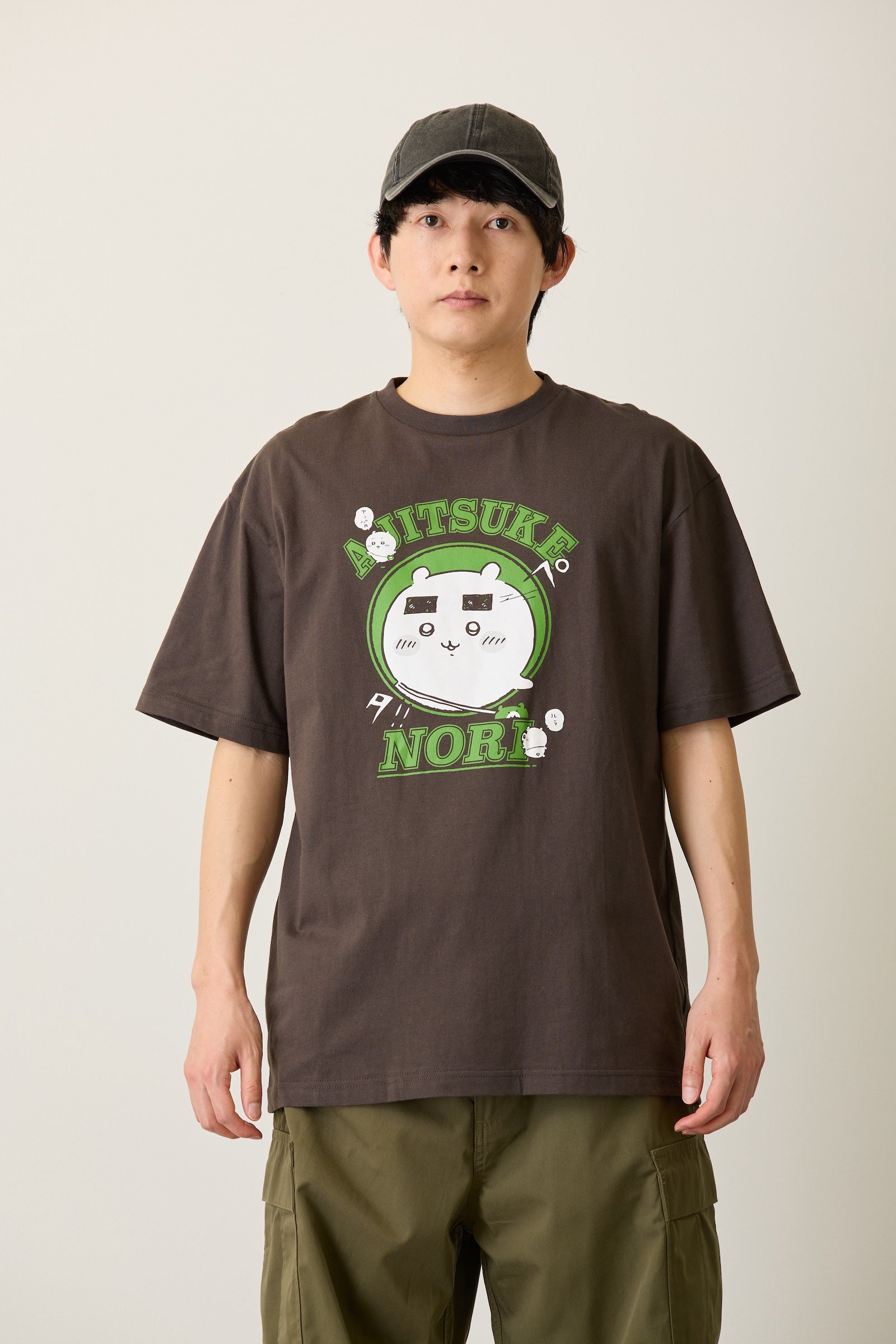 ちいかわ パックTシャツ 味付けのり/ぼっちゃりランナーズ スミ/ホワイト