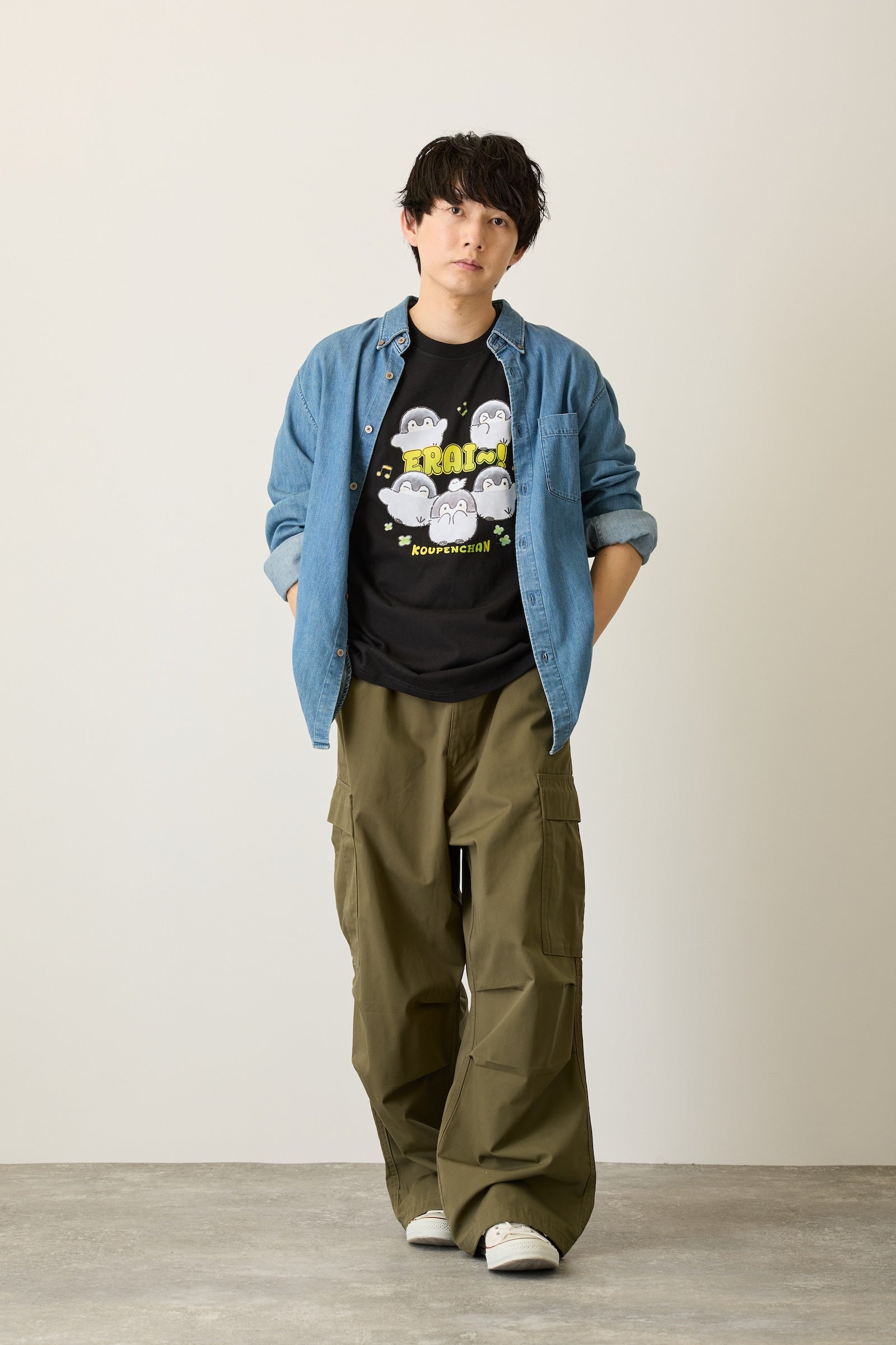 コウペンちゃん Tシャツ えらい~! ブラック