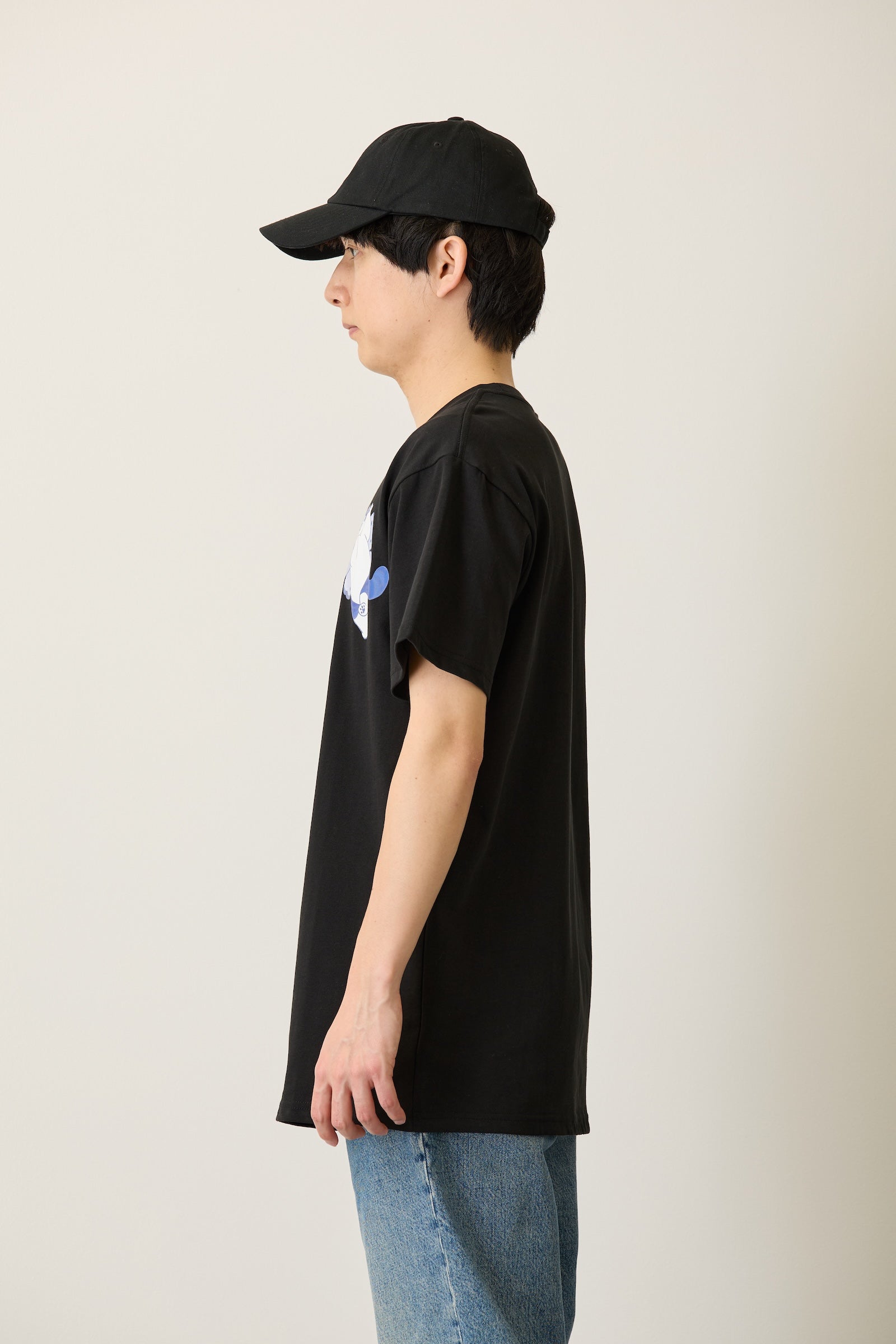 mofusand Tシャツ ちょうちょにゃん いろはねにゃん ブラック